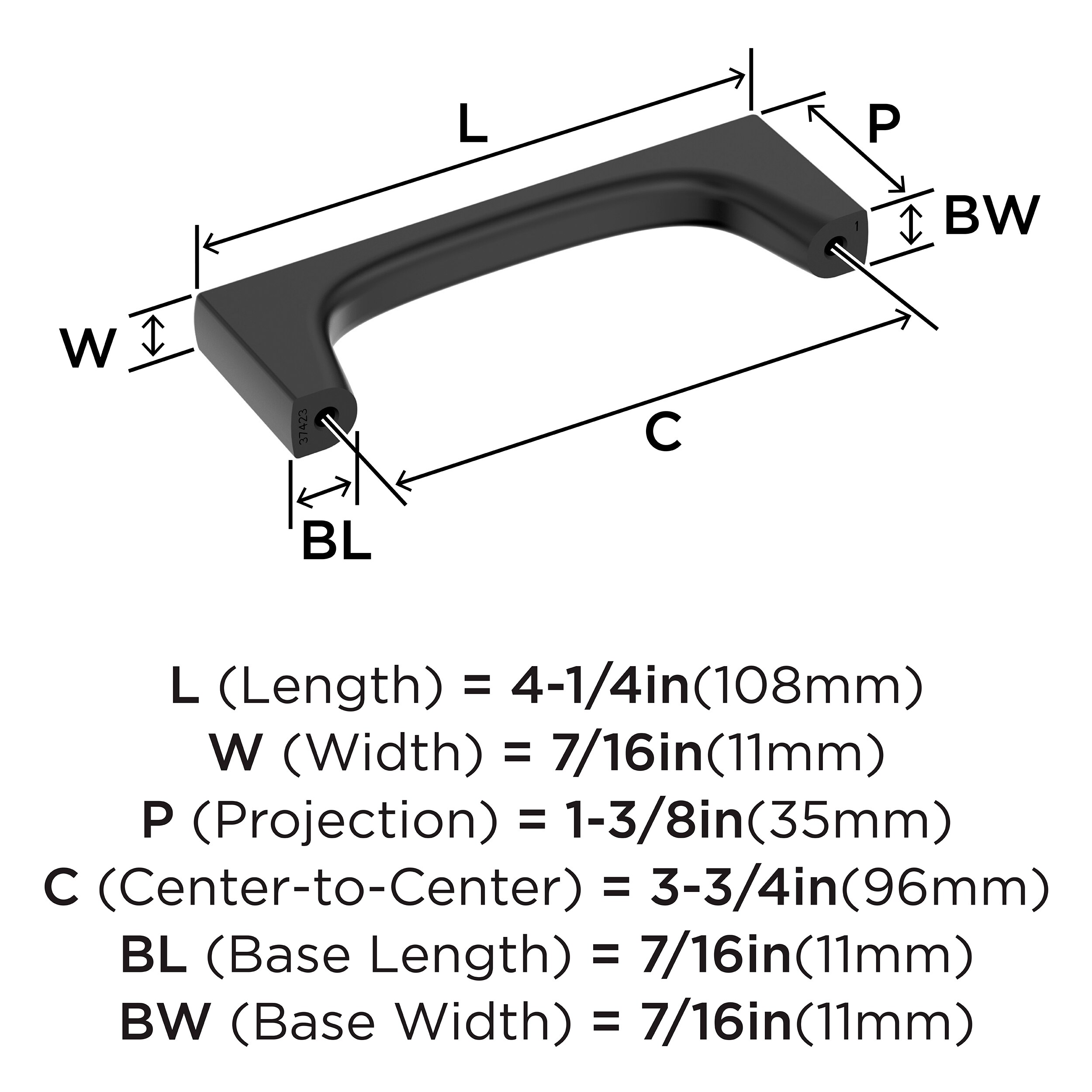 Amerock BP37423MB Cabinet-Pulls - View #4