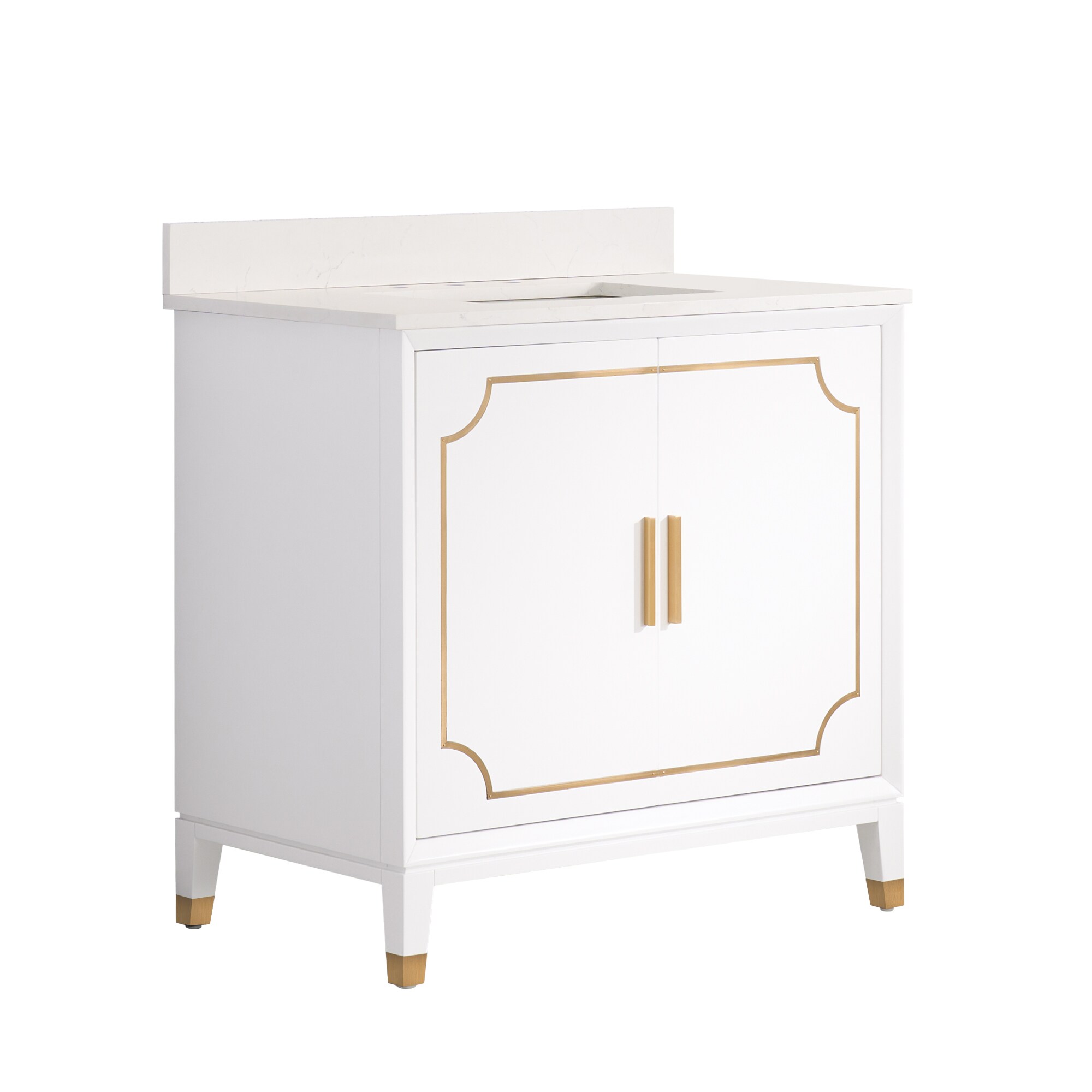 WELLFOR MELODY36QZ-WT Bath-Vanity-Combo - View #6