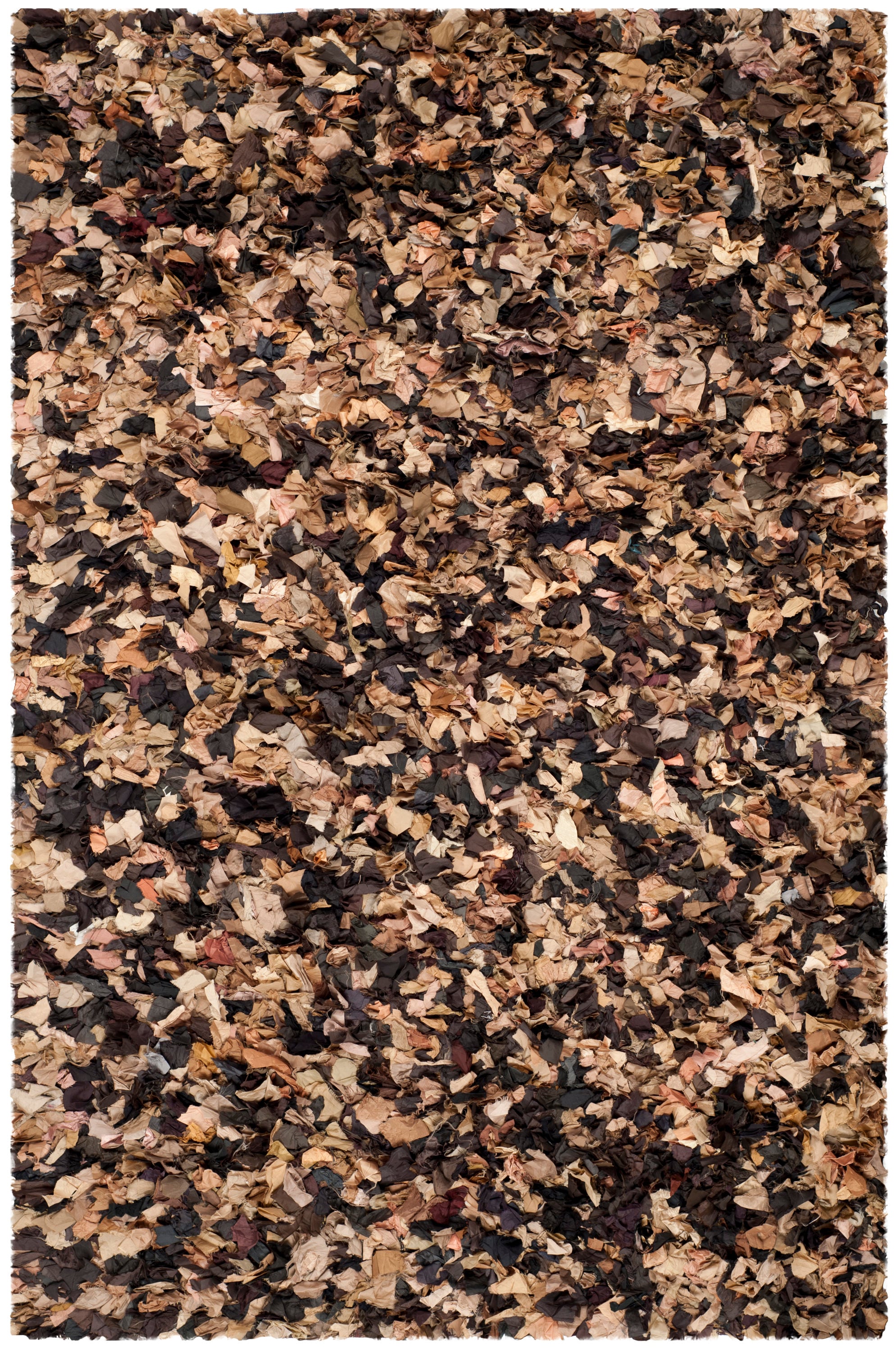 Safavieh SG951B-5 Rio Shag 5 x 8 (ft) Polyester Brown/Multi Rectangular Indoor Abstract Area rug