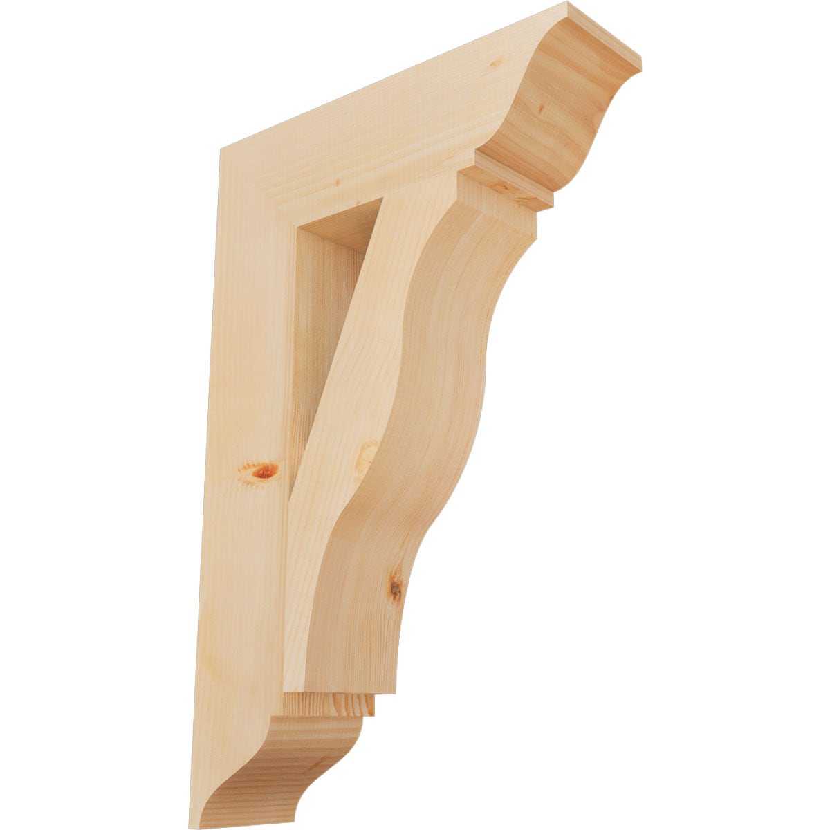 Ekena Millwork BKT06X22X34FST01SDF Funston traditional smooth 5-1/2-in x 22-in x 34-in Douglas fir Brown Wood Standard bracket