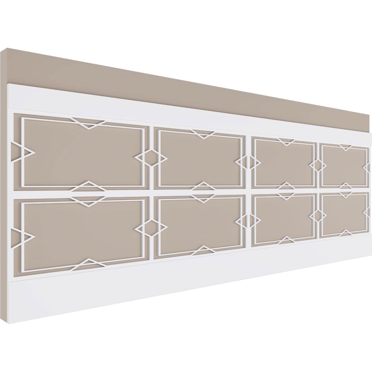 Ekena Millwork WPK32X94FMG 32-in x 94-1/2-in Smooth Paintable/Stainable White PVC Wainscoting Wall Panel ( 21.04-sq ft )