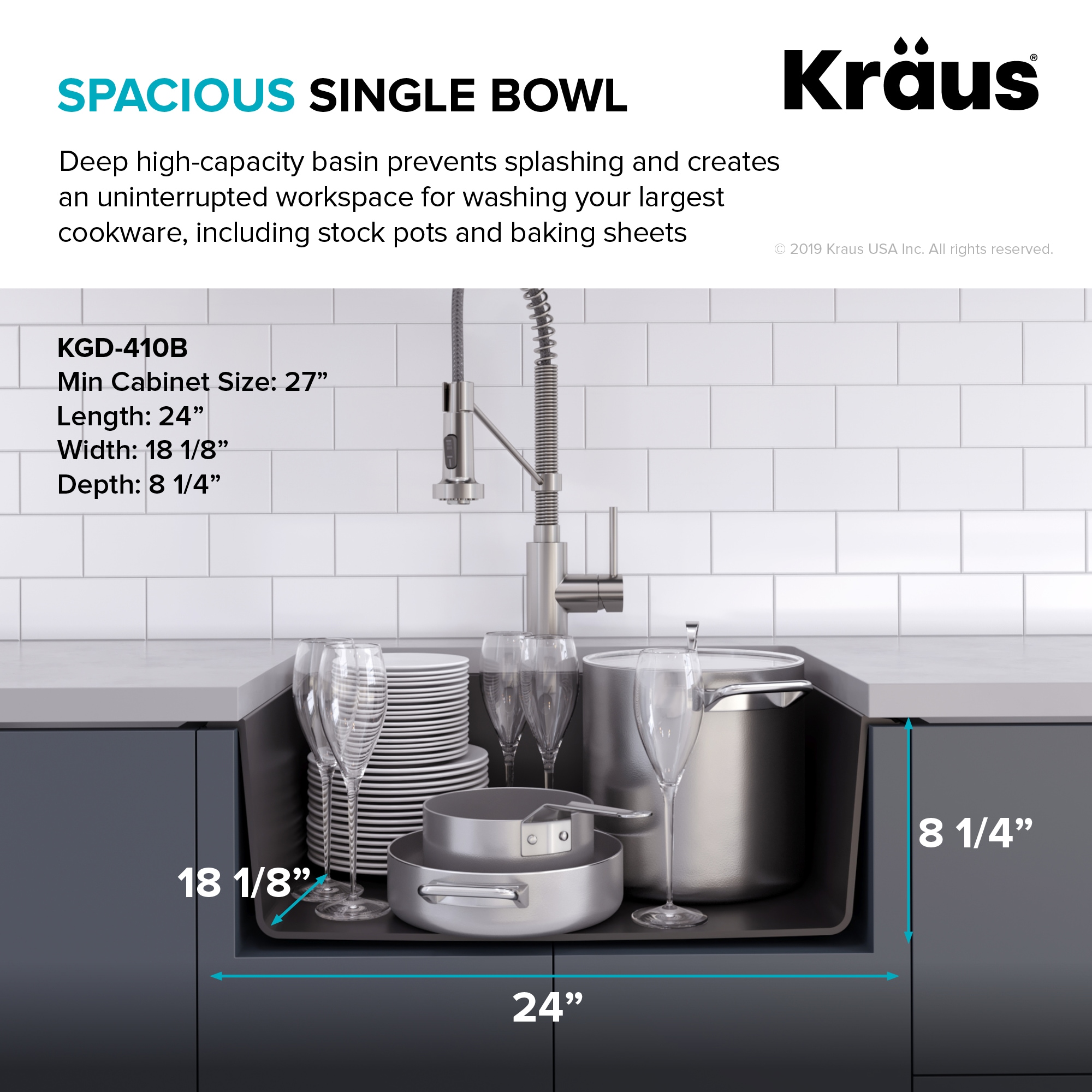 Kraus KGD-410B Kitchen-Sinks - View #4