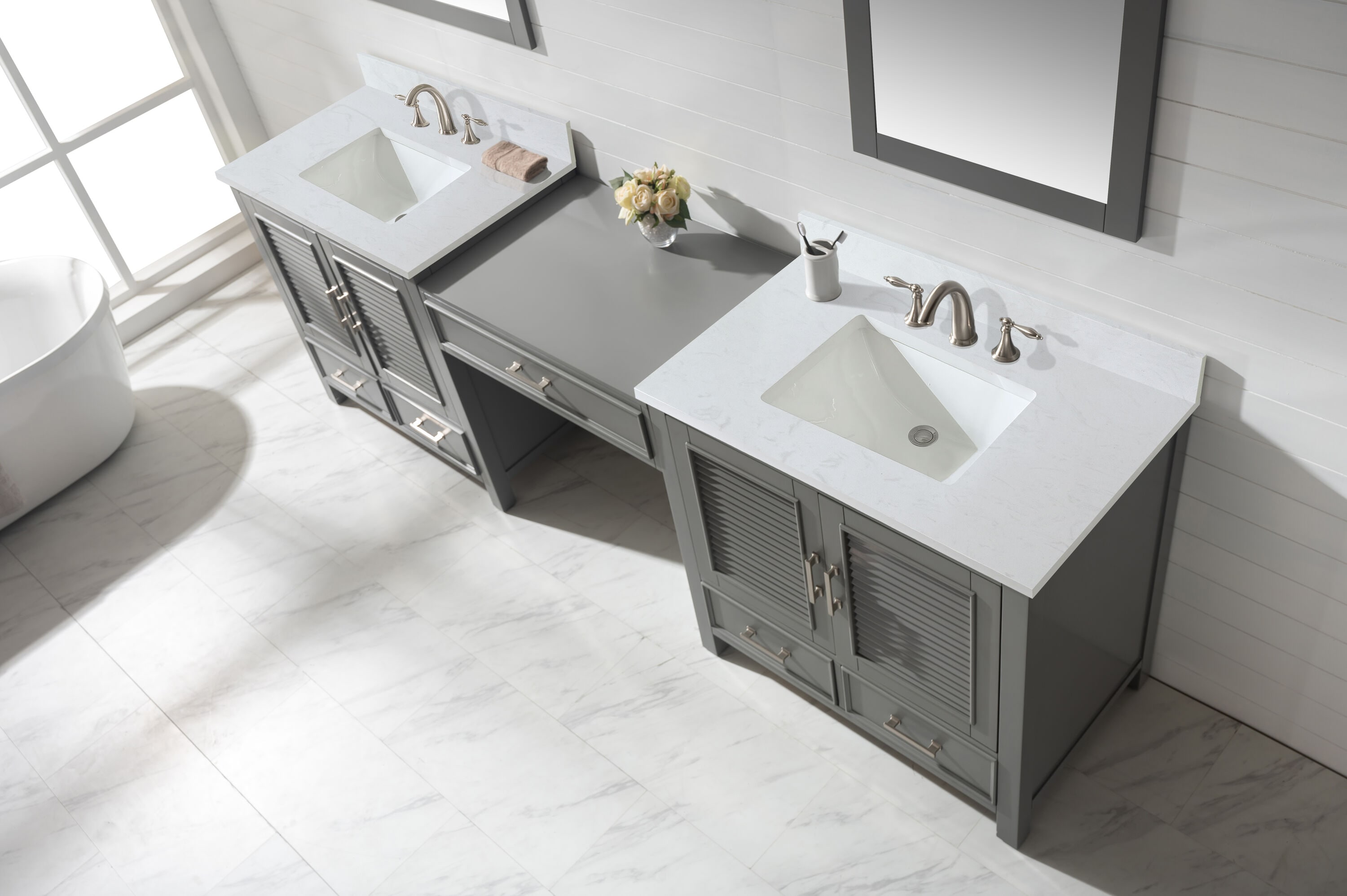 Design Element ES-102MC-GY Bath-Vanity-Combo - View #4