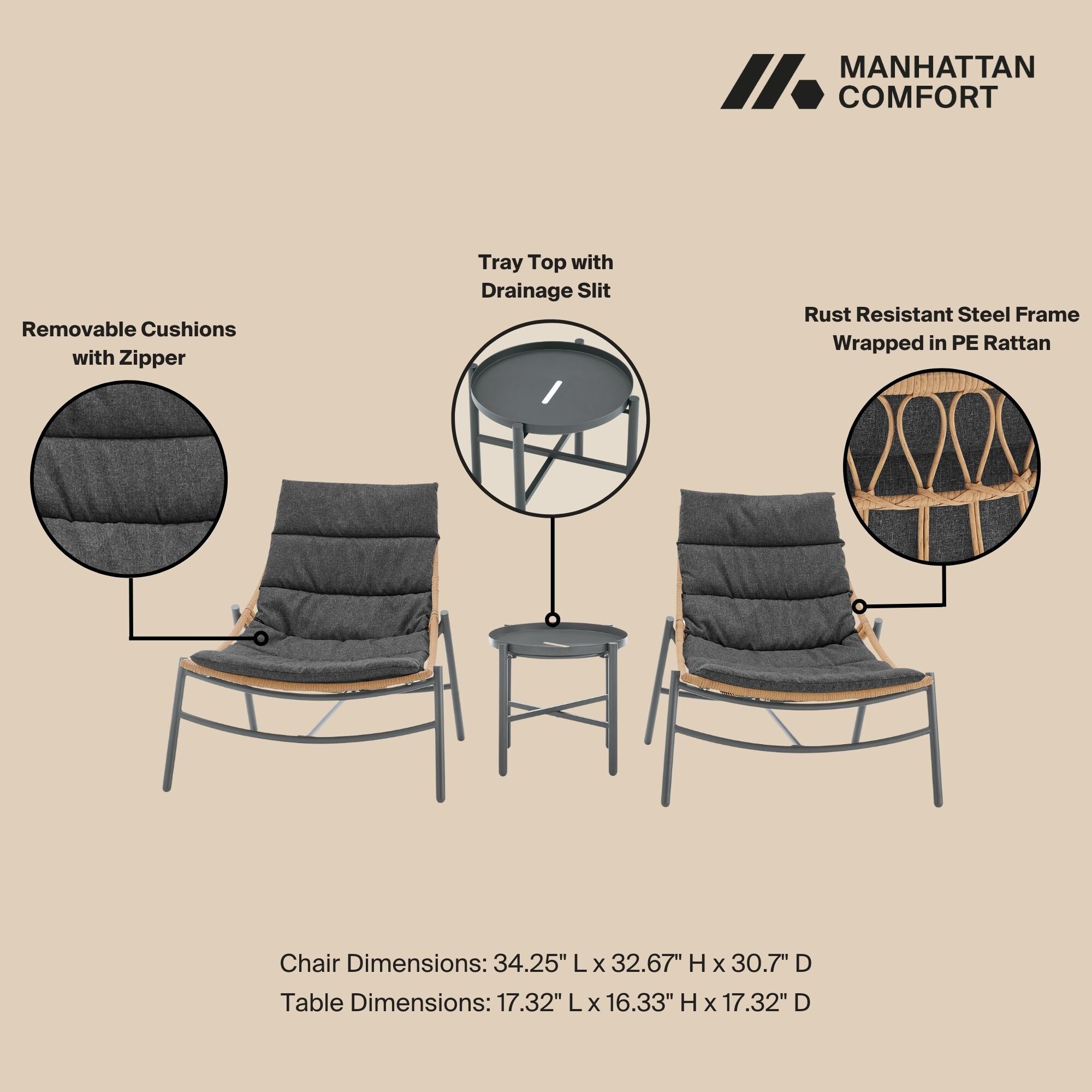 Manhattan Comfort OD-CV021-GY Patio-Conversation-Sets - View #4
