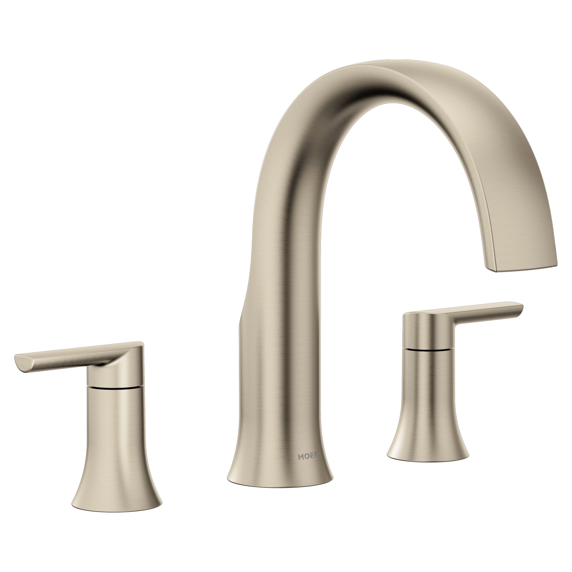 Moen TS983BN Brushed Nickel 2-handle Deck-mount Roman High-arc Bathtub Faucet