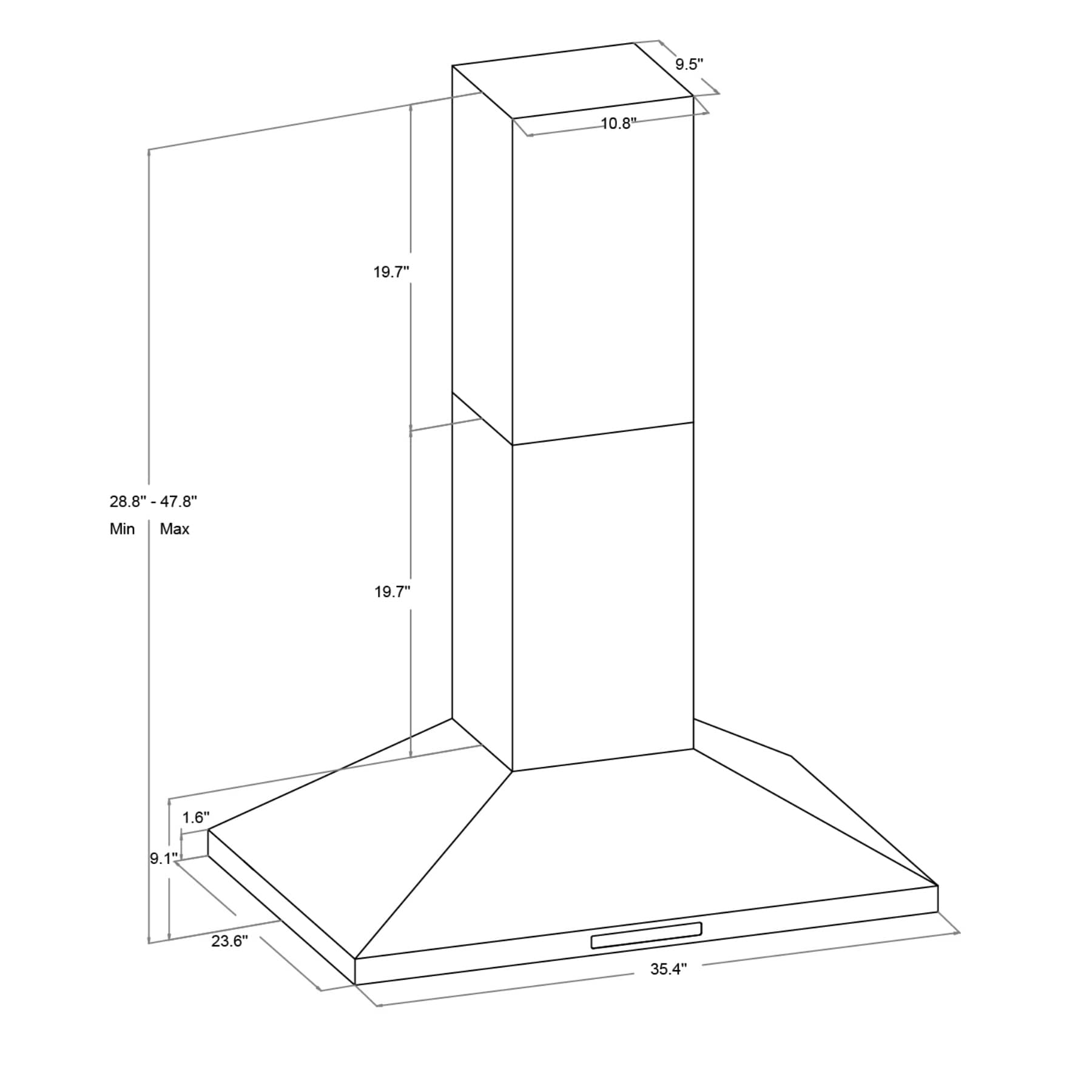 AKDY RH0199 Island-Range-Hoods - View #10