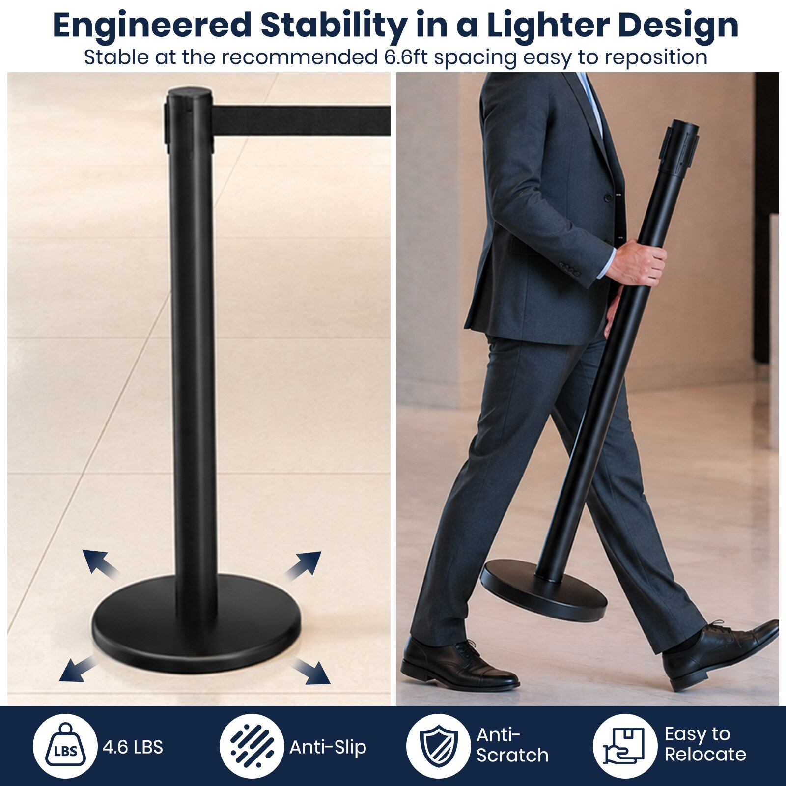 LOVMOR LS-53B00059A0-YM Commericial-Crowd-Control-Barriers - View #3