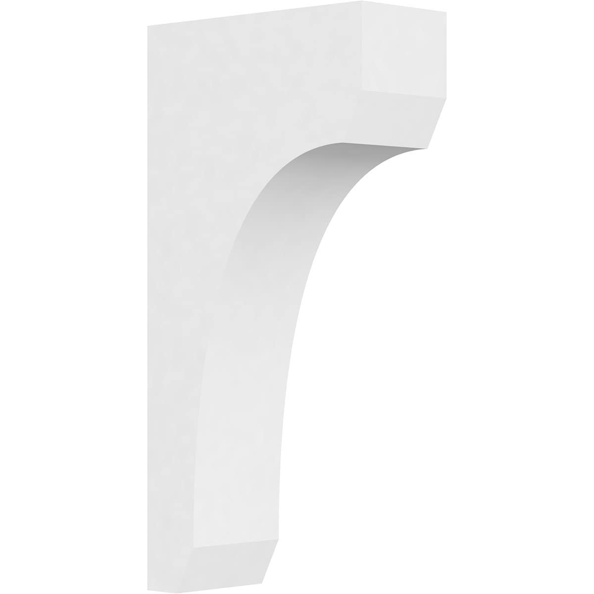 Ekena Millwork CORP03X08X16LGY 3-in x 8-in x 16-in Standard legacy Unfinished White PVC Paintable Corbel