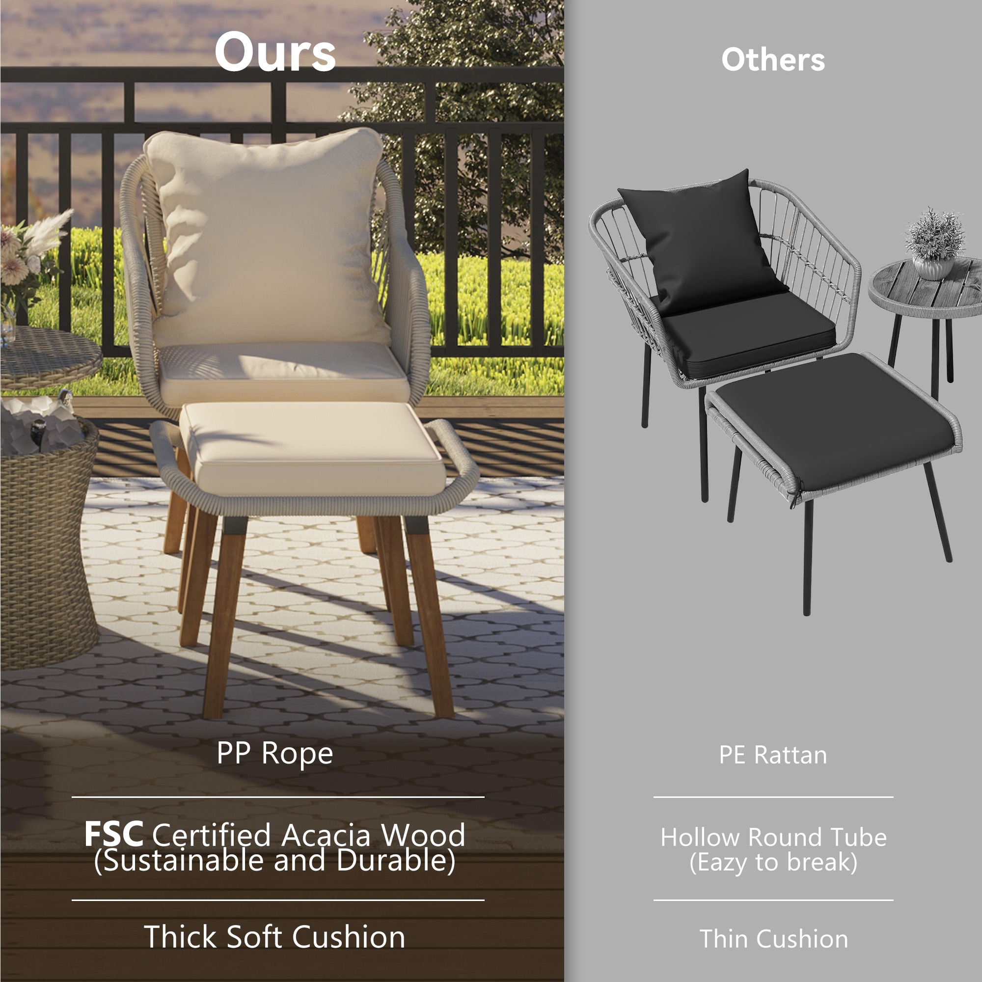 CASAINC CEW-012RDDB05X2 Patio-Conversation-Sets - View #11