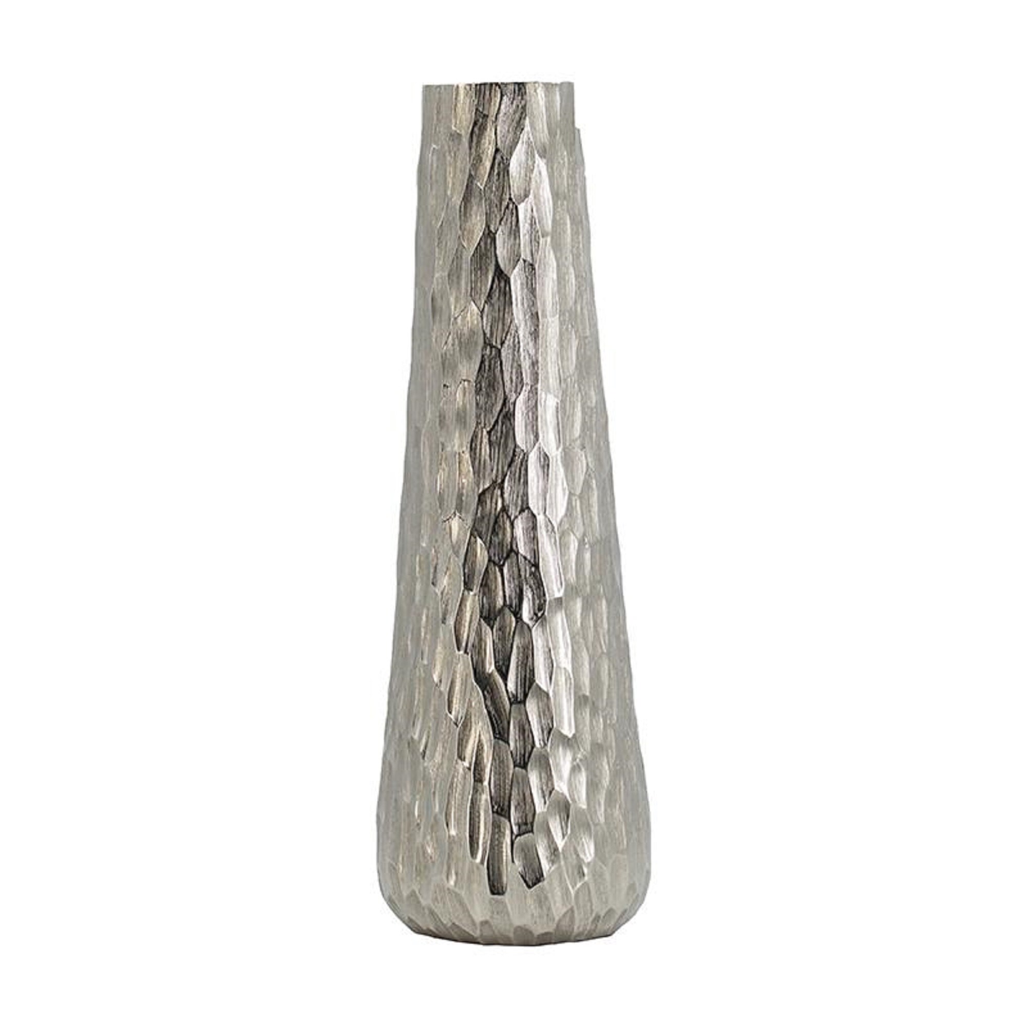 A&B Home 48505 Silver Aluminum Modern Vase
