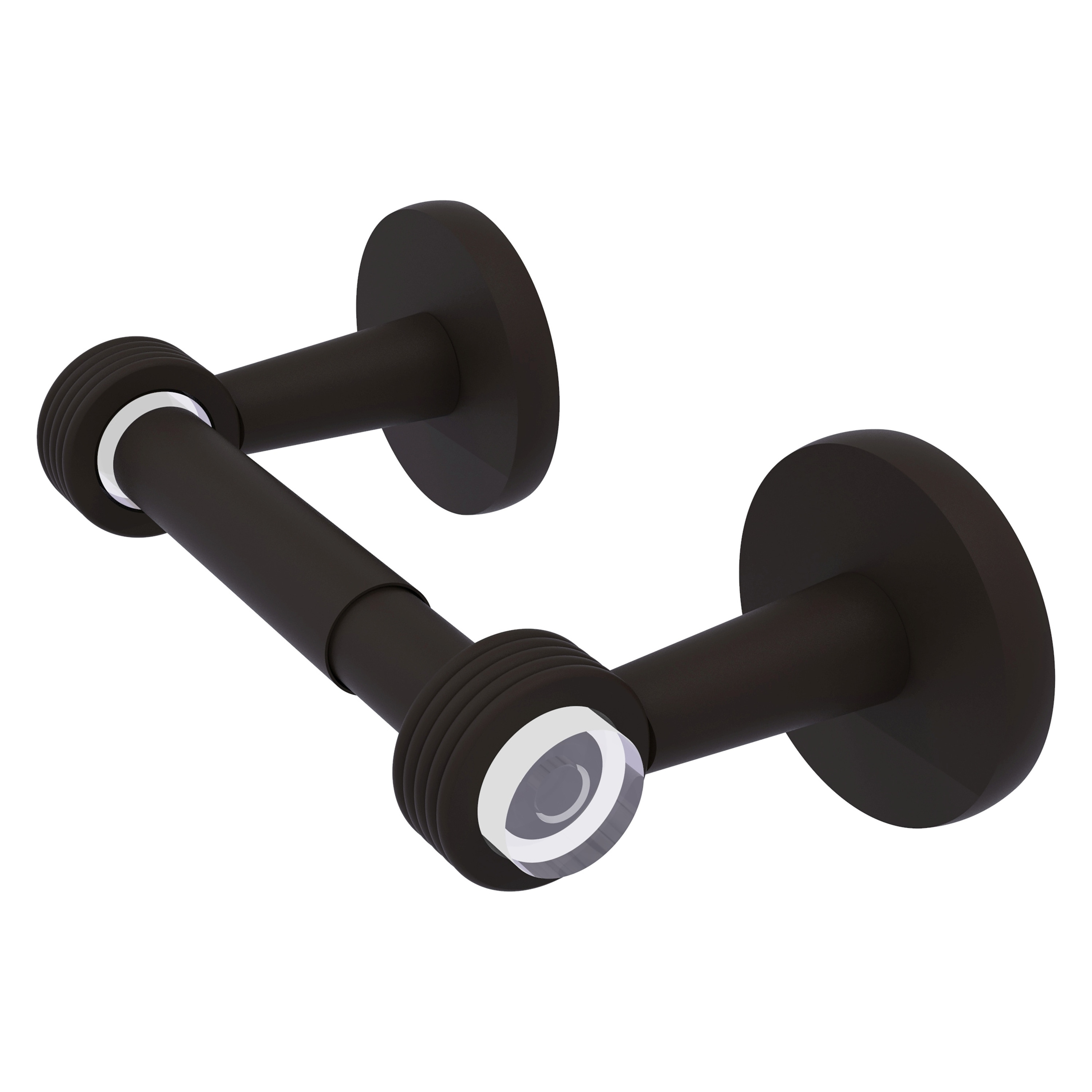 Allied Brass CV-24G-ORB Clearview Oil-rubbed Bronze Wall mount Double post Toilet Paper Holder 1 -Rolls with Storage