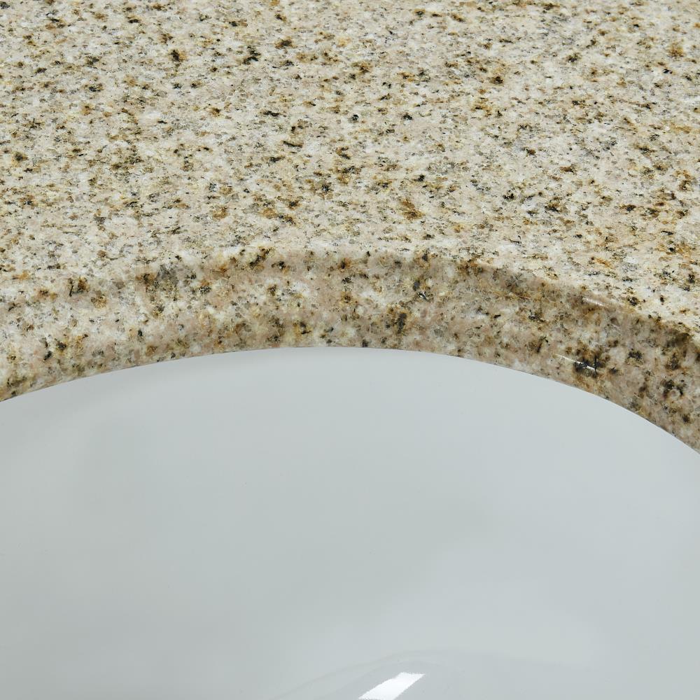 Bestview 49-in Beige/Polished Granite Single Sink Bathroom Vanity 