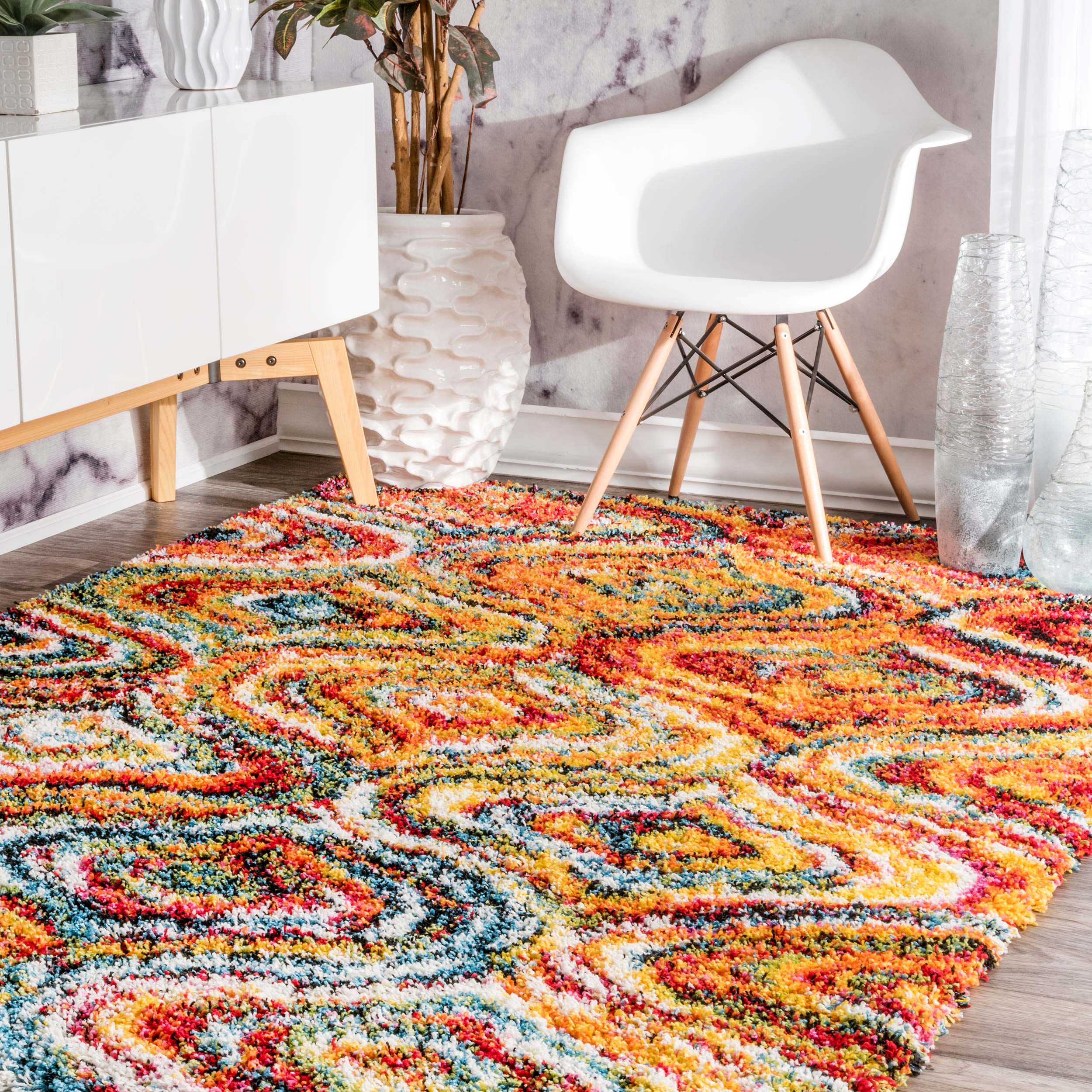 nuLOOM OZXS03A-53076 5 X 8 (ft) Indoor Geometric Bohemian/Eclectic Area Rug
