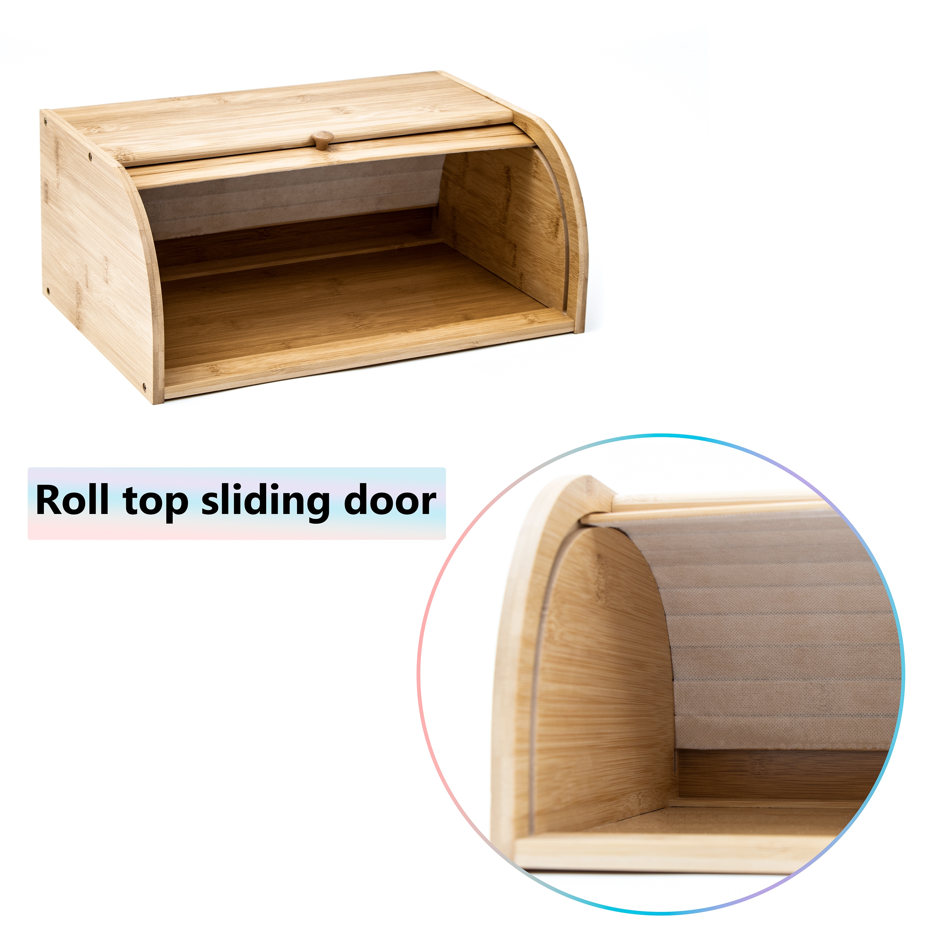 Trademark Innovations BAMBOO-BREADBOX Dining-Kitchen-Storarge - View #3