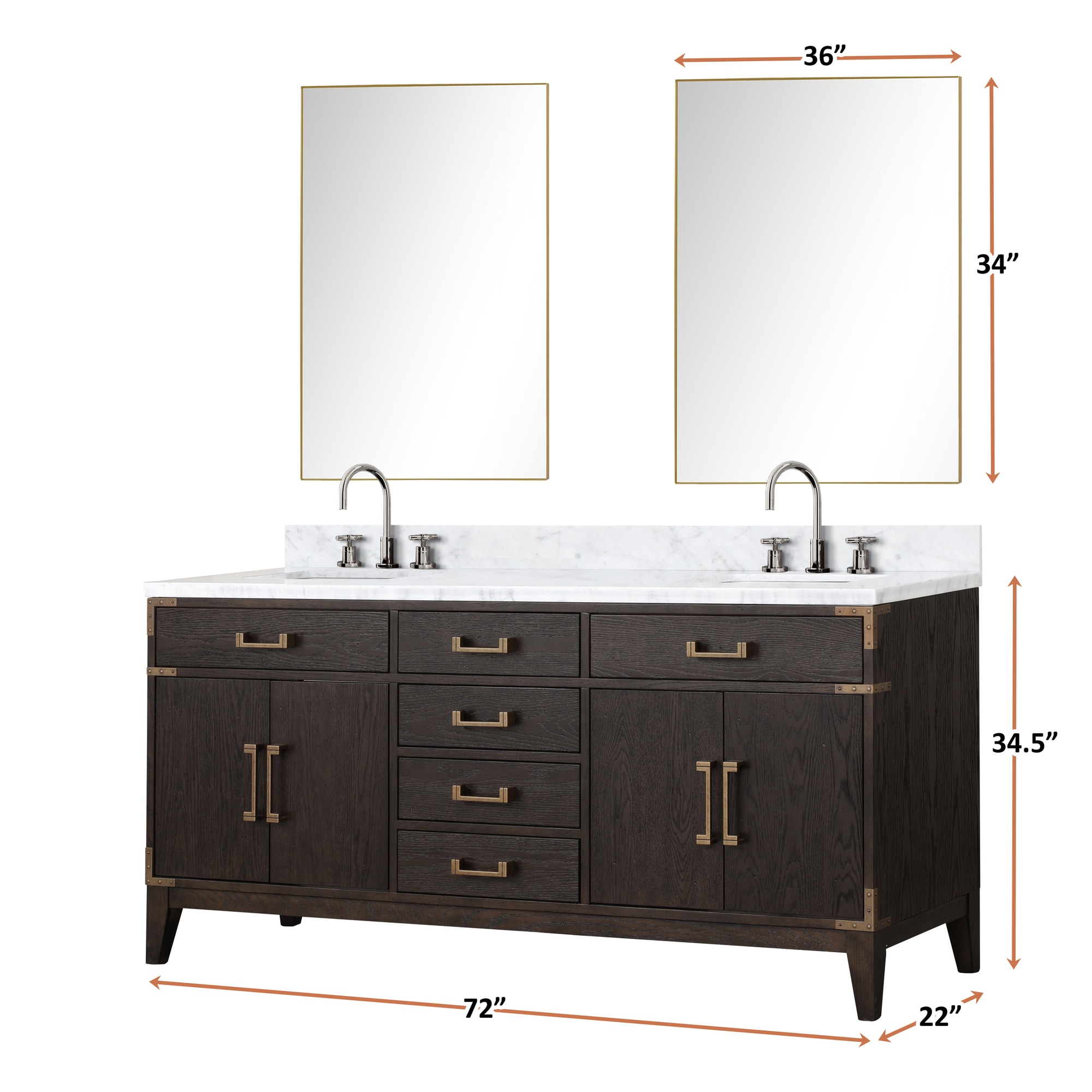 Lexora LVW72DK111 Bath-Vanity-Combo - View #5