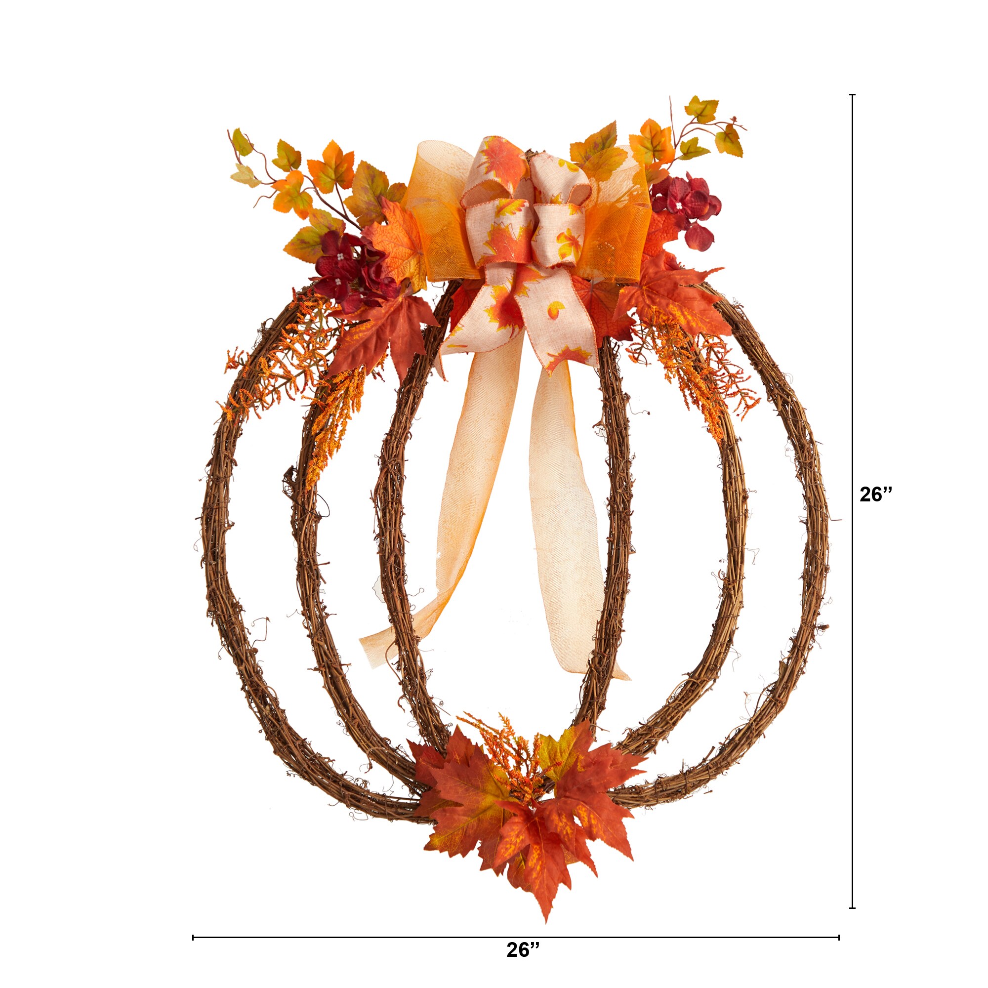 Nearly Natural W1189 Artificial-Thanksgiving-Wreaths - View #3
