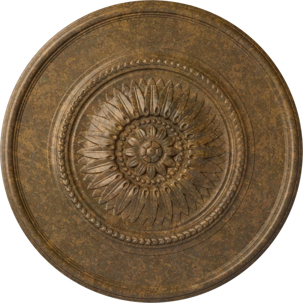 Ekena Millwork CM29WGRZS Wigan 29.75-in W x 29.75-in L Painted Rubbed Bronze Polyurethane Whole Ceiling Medallion