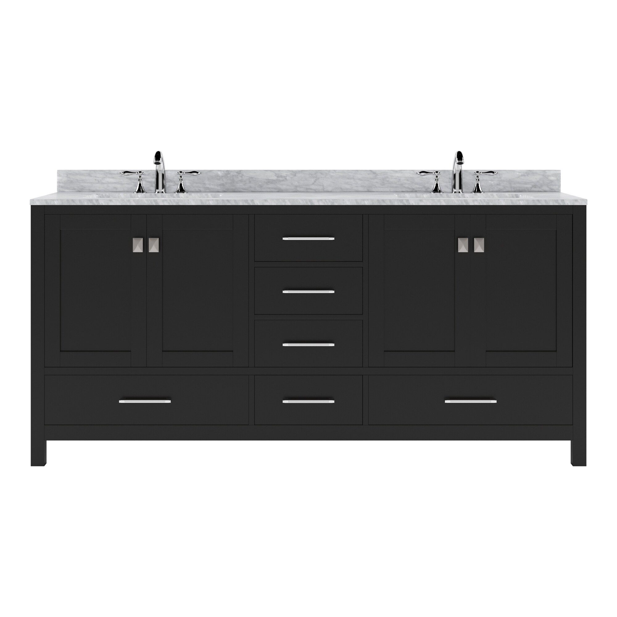 Virtu USA Caroline Avenue 72-in Espresso Undermount Double Sink ...