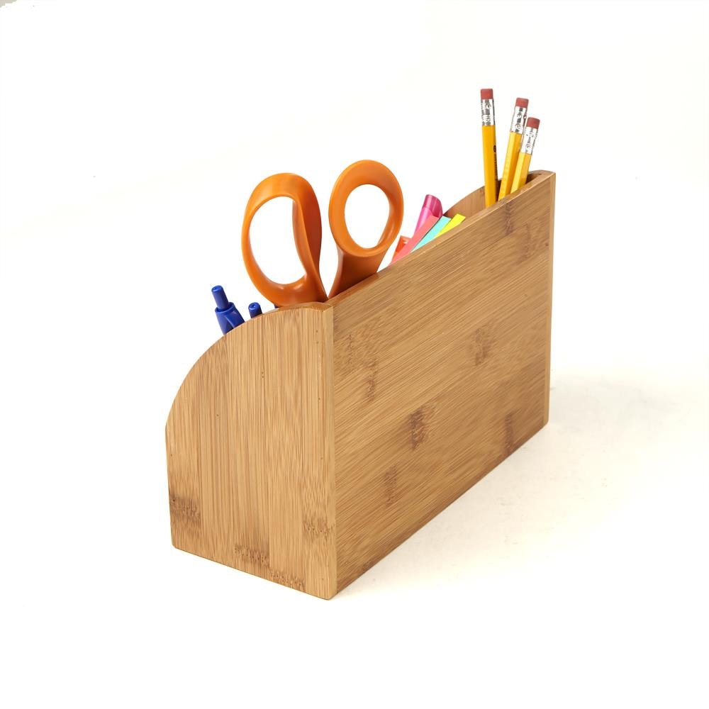 Mind Reader Mind Reader Bamboo 5 Compartment Desk Organizer, Brown at ...