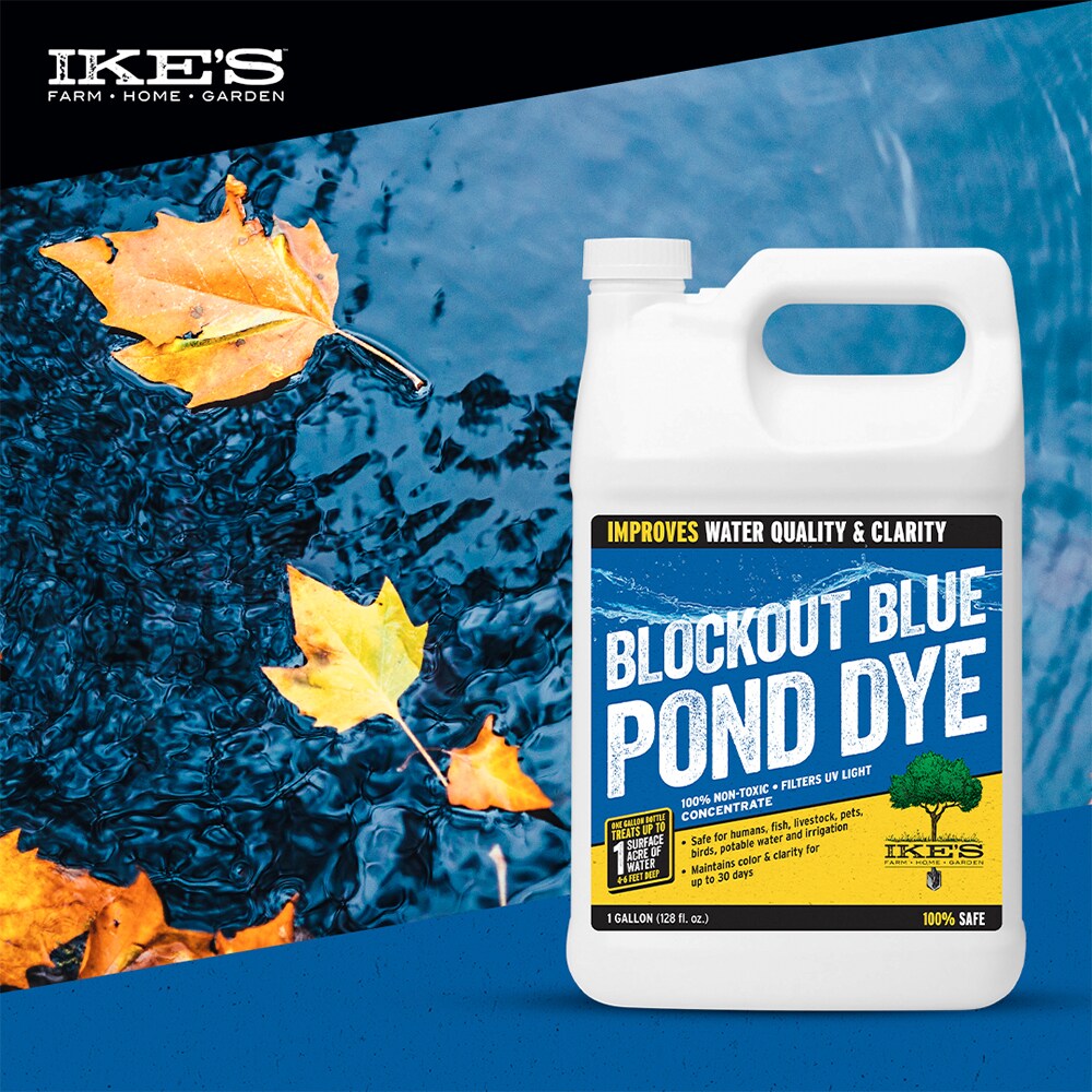 Ike's Blockout Blue Pond Dye, 1 gal.