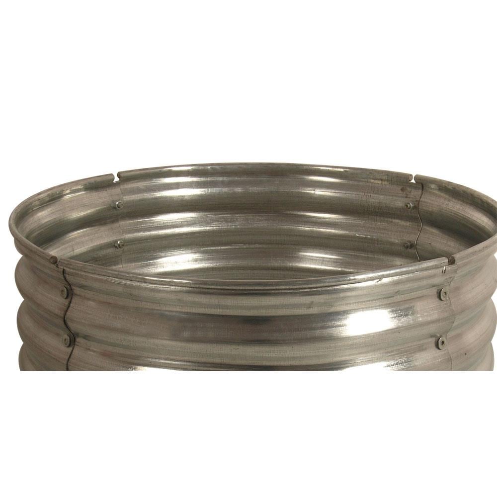 Round Galvanized Steel Fire Pit Ring, 72 Inch Galvanized Fire Pit Ring