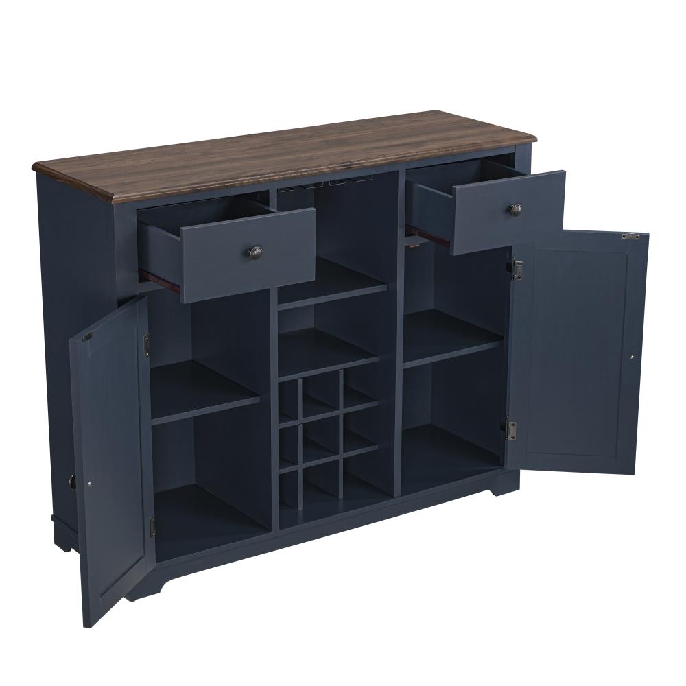 9 Bottle Floor Wine Bar Cabinet - Caravana Furniture