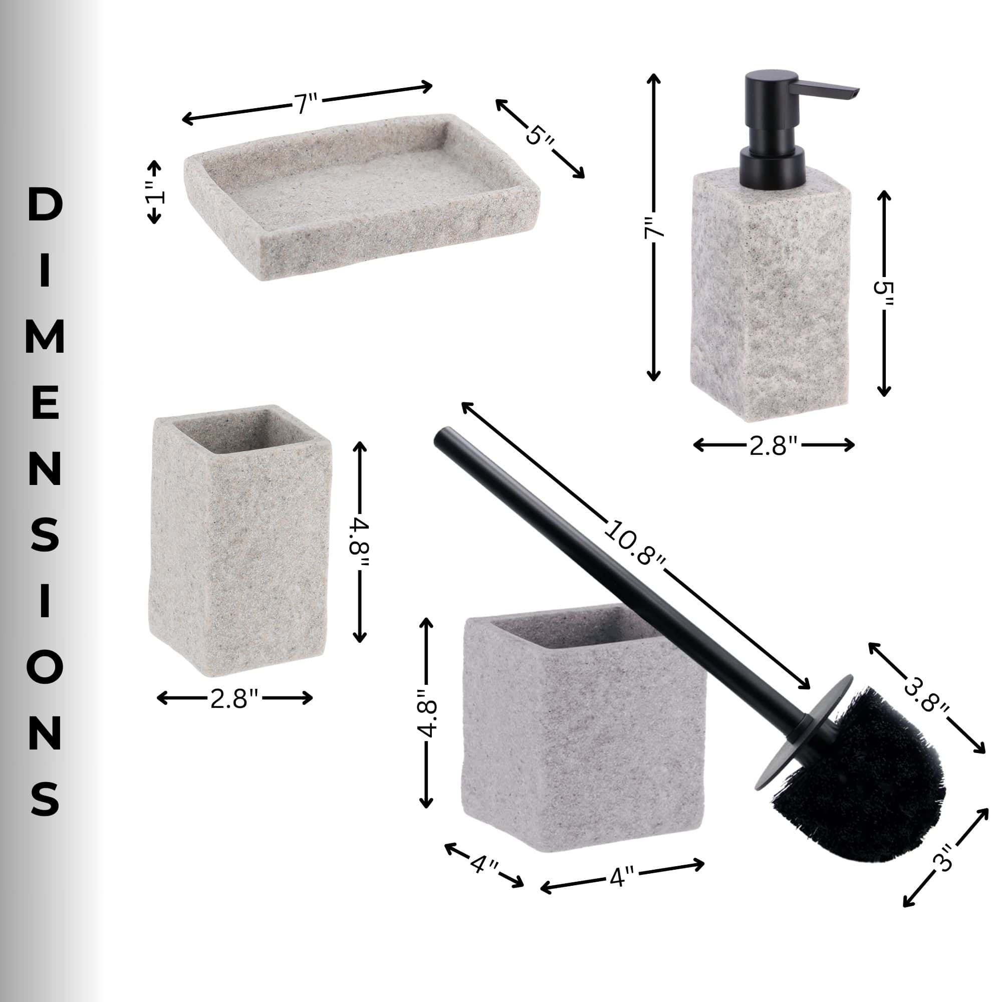 EVIDECO FRENCH HOME GOODS SET4STONE180 Bathroom-Accessories - View #4