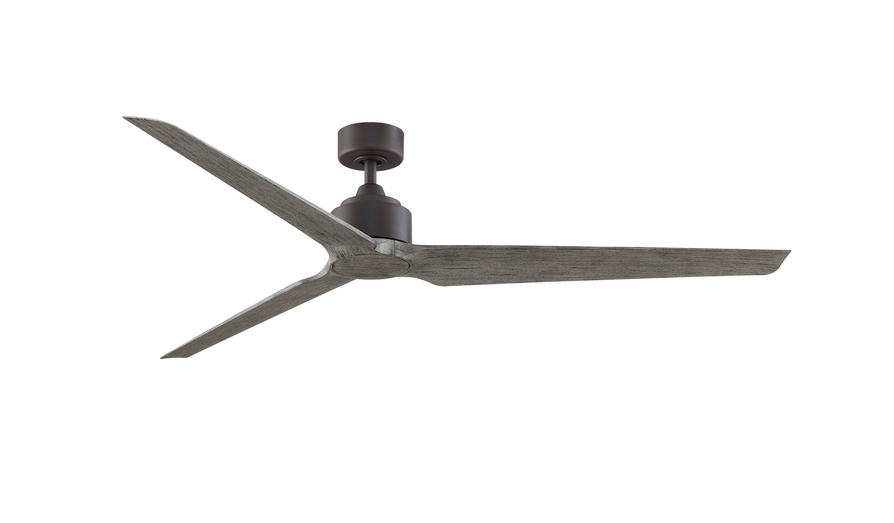 TriAire Custom 72-in Matte Greige Indoor/Outdoor Smart Propeller Ceiling Fan with Remote (3-Blade) | - Fanimation FPD8515GRW-72WEW