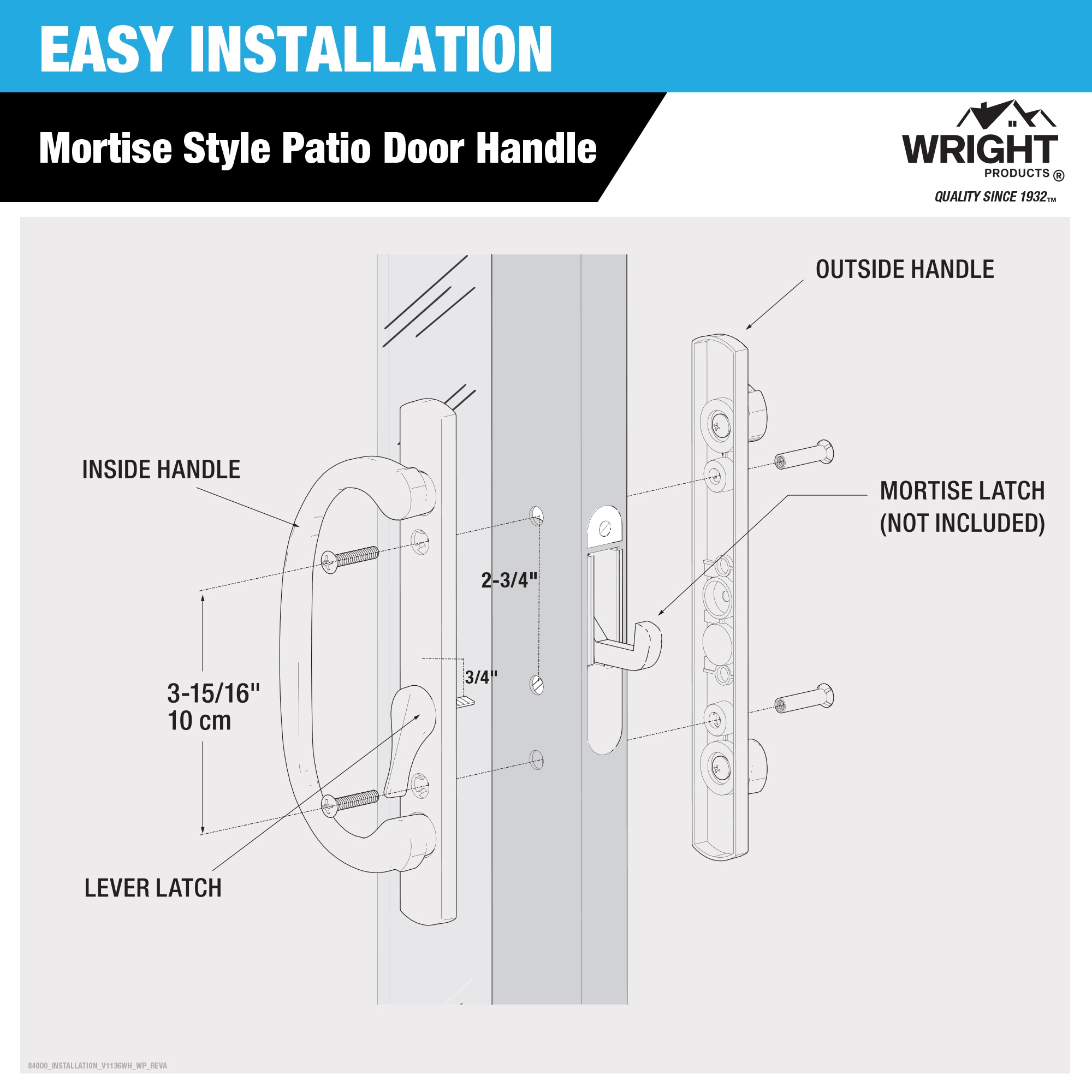 WRIGHT PRODUCTS V1136WH Sliding-Patio-Door-Handles - Thumbnail View #3
