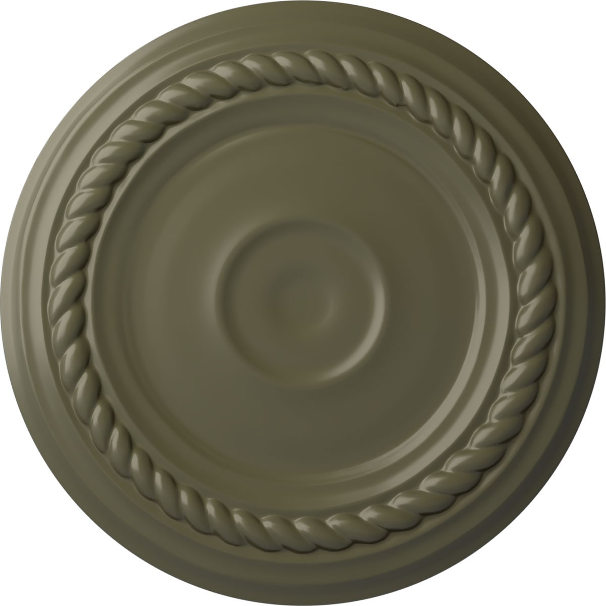 Ekena Millwork CM07ALPTF Small Alexandria 7.875-in W x 7.875-in L Painted Turtle Polyurethane Whole Ceiling Medallion