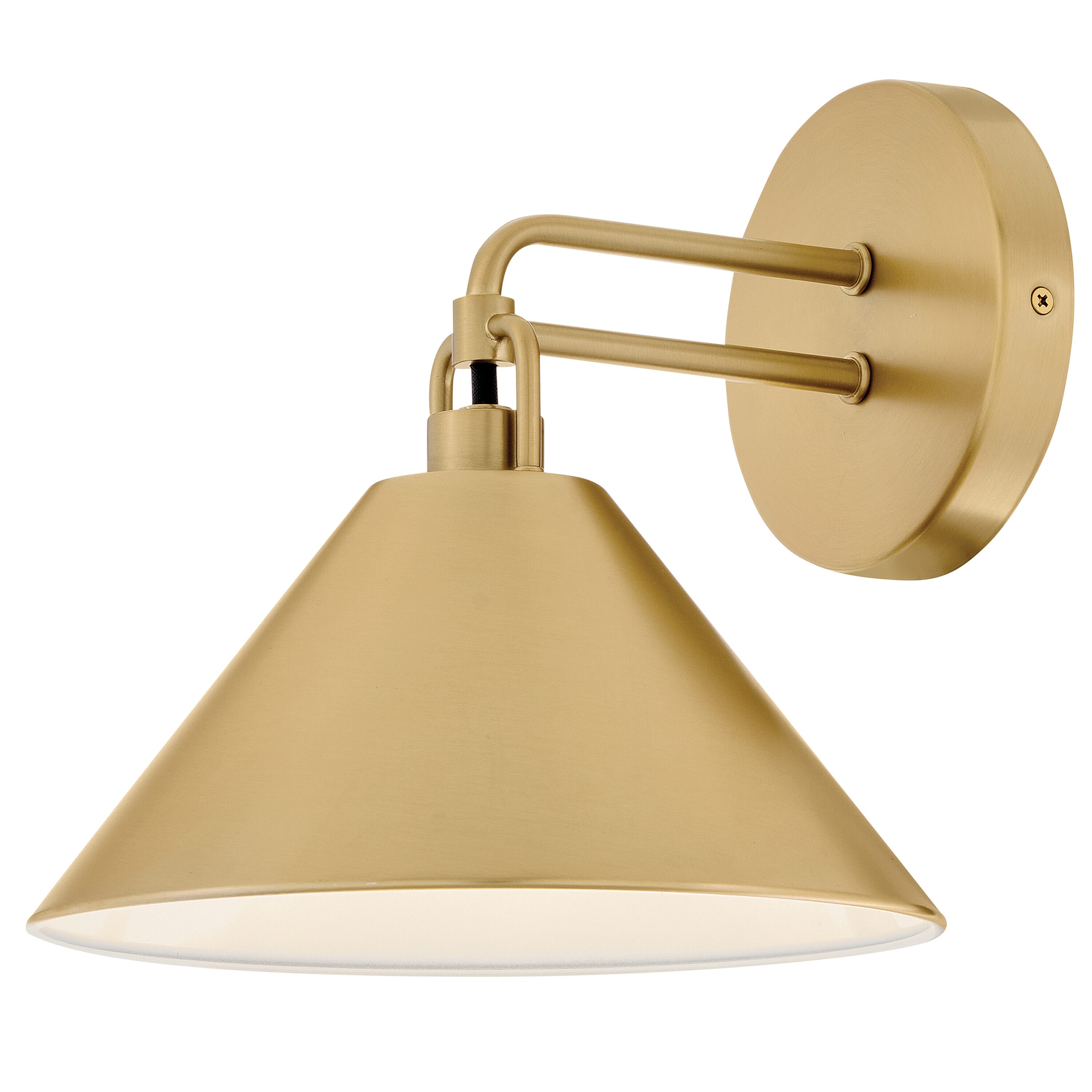 Lark 84430LCB Milo 9-in W 1 -Light Satin Brass Wall Sconce