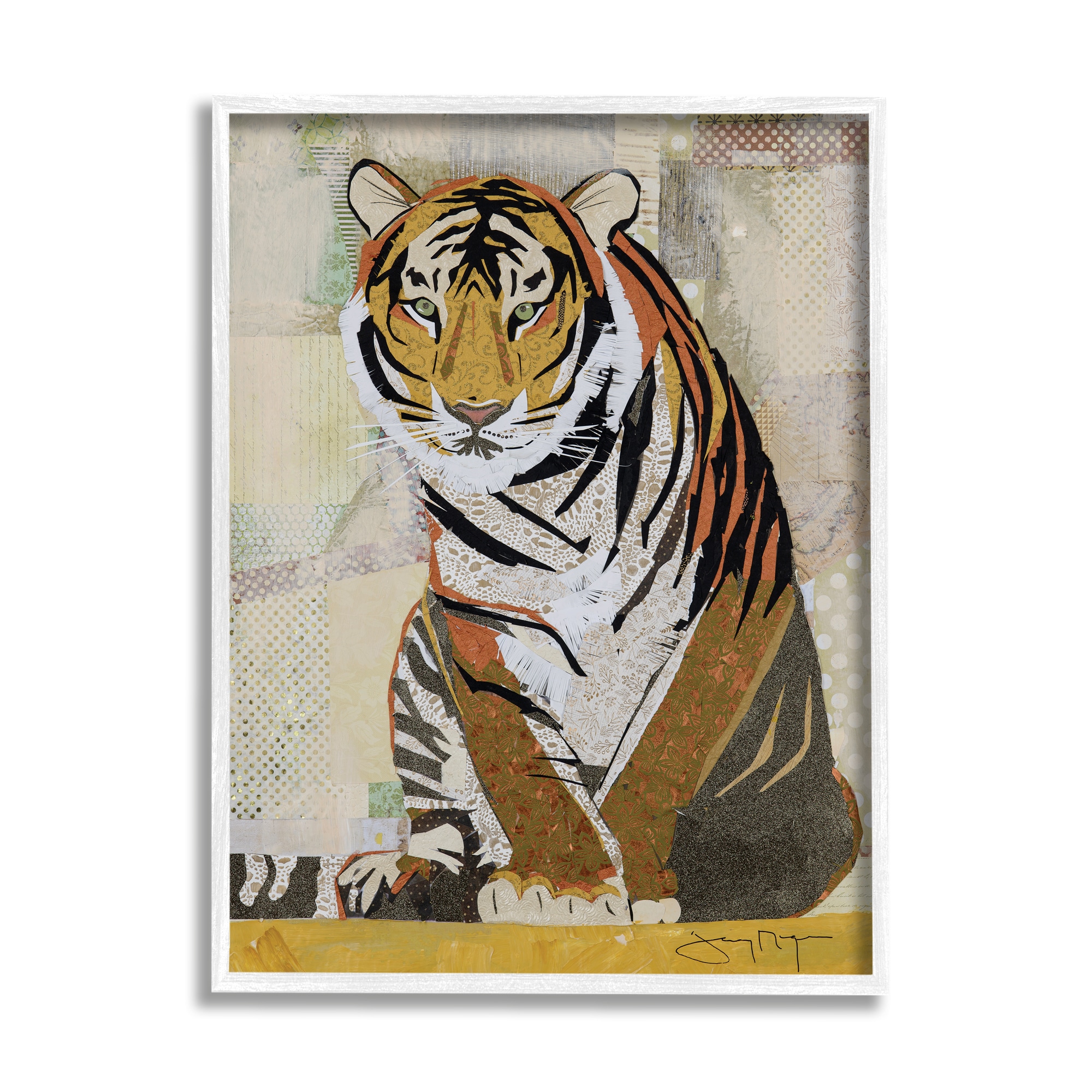 Ceramic Round Dinner Plate Portrait Of Bengal Tiger 1