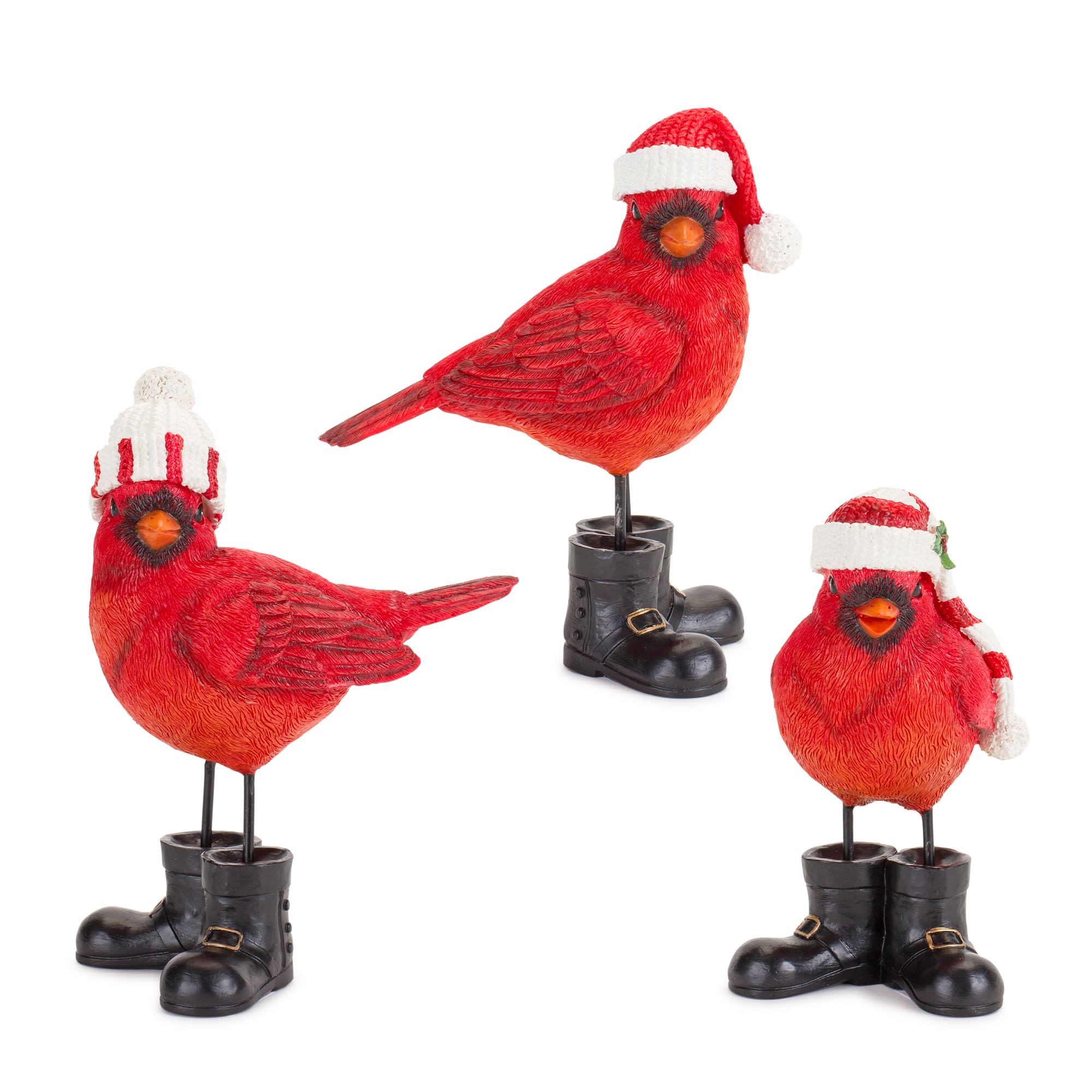 Melrose International 84254DS Cardinal (Set of 3) 5.5H 6H 6.5H Resin