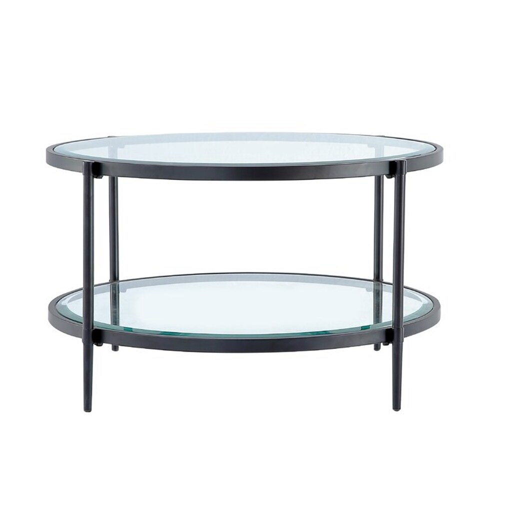 CASAINC WF-CT-1353E-BK Glass Modern Coffee Table
