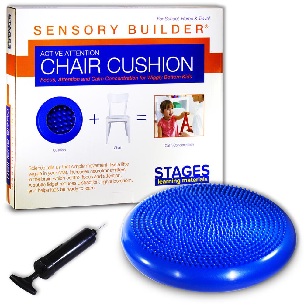 Stages Learning Materials SLM2101 The Wiggle Cushion Blue Solid Chair Cushion