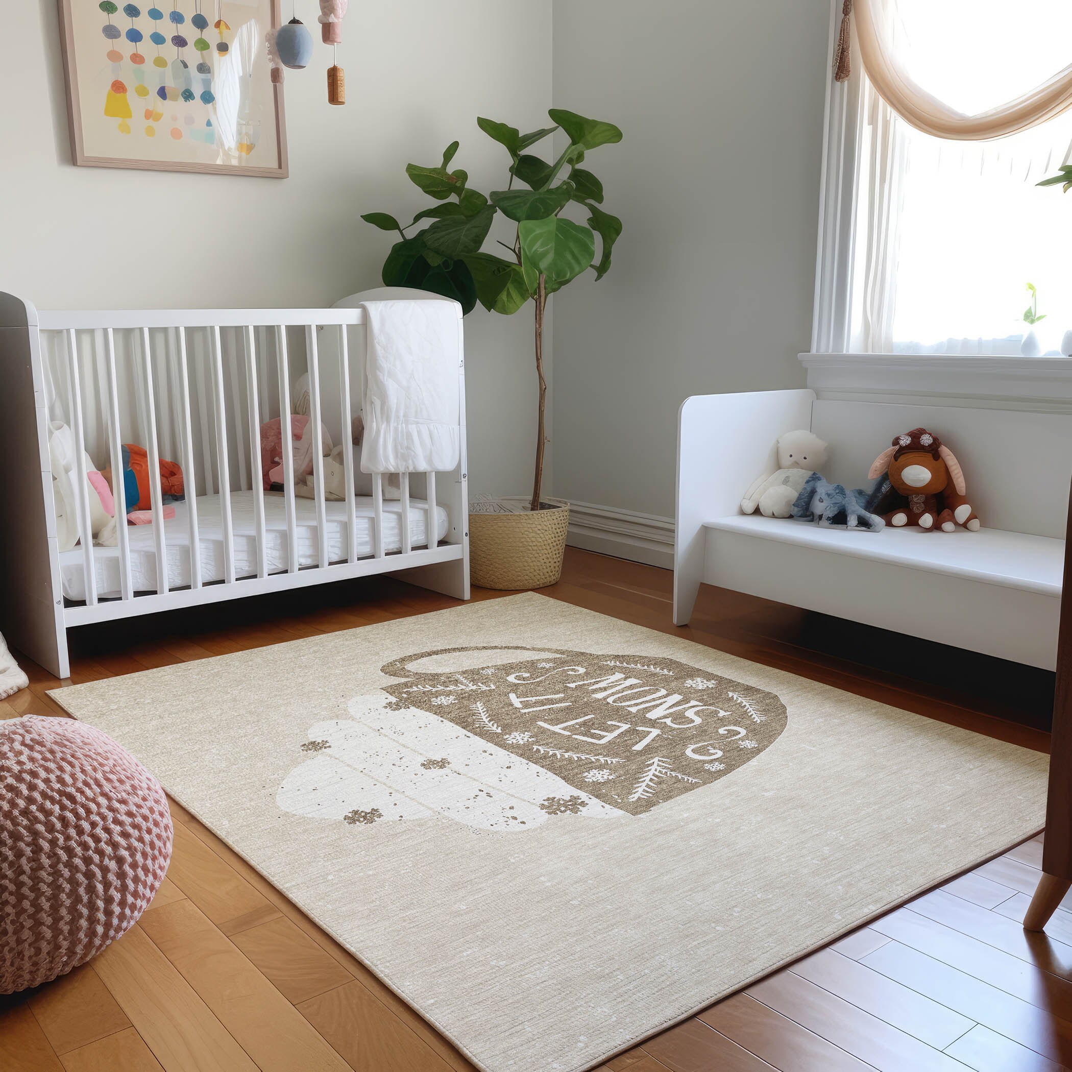 Addison Rugs AMF218LA5X8 Mayfield AMF218LA 5 x 7 (ft) Loomed Polyester Latte Rectangular Indoor Abstract Machine washable Area rug