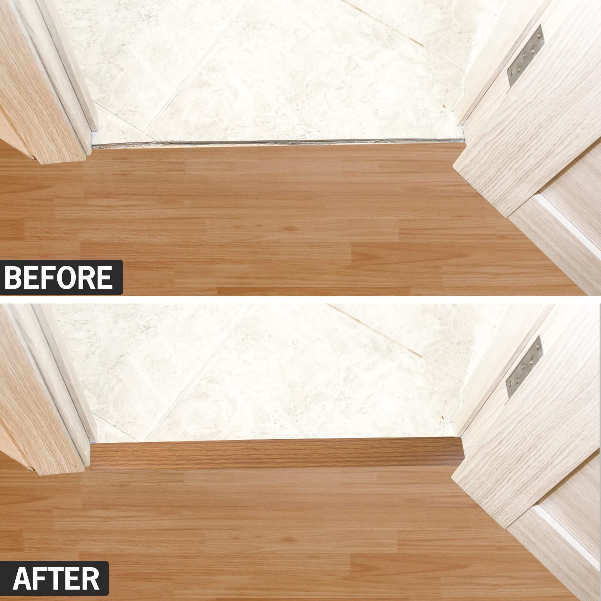 Angel Sar 16.4 FT x 2 Inch Light Brown Self Adhesive Vinyl Floor ...