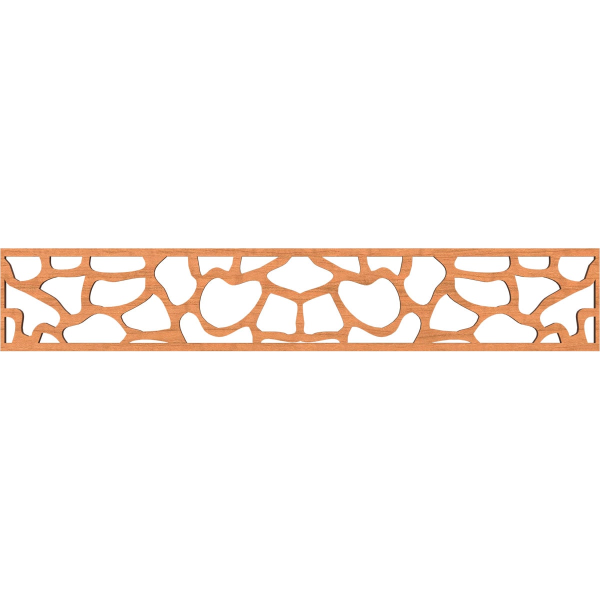 Ekena Millwork MLDB08X46ROCCH Rochester Fretwork Flat Trim 8-in x 3.89-ft Cherry Brown Unfinished 2156359 Pierced Wall Panel Moulding
