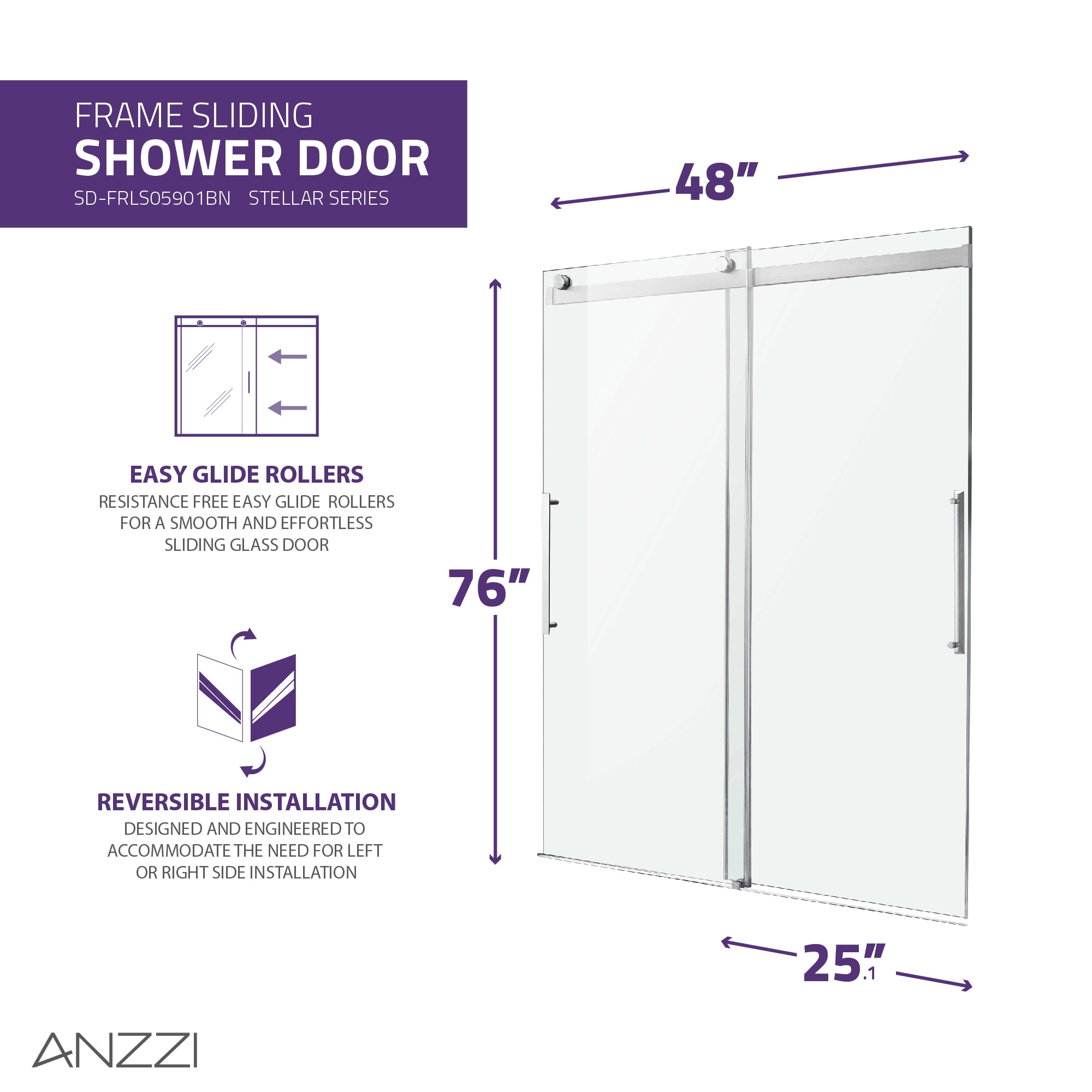 ANZZI SD-FRLS05901BN Shower-Doors - View #3