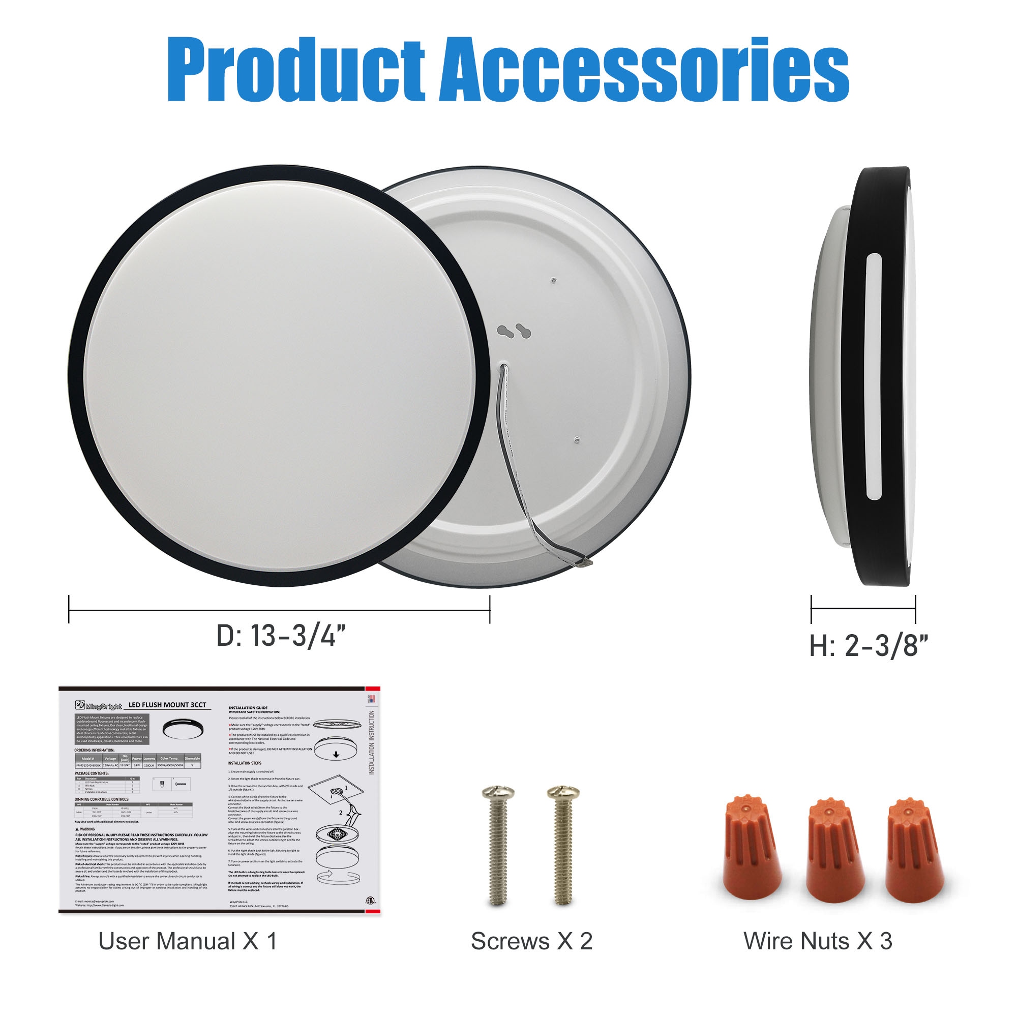 Lucere FM491324D-840BK flushmounts - View #10