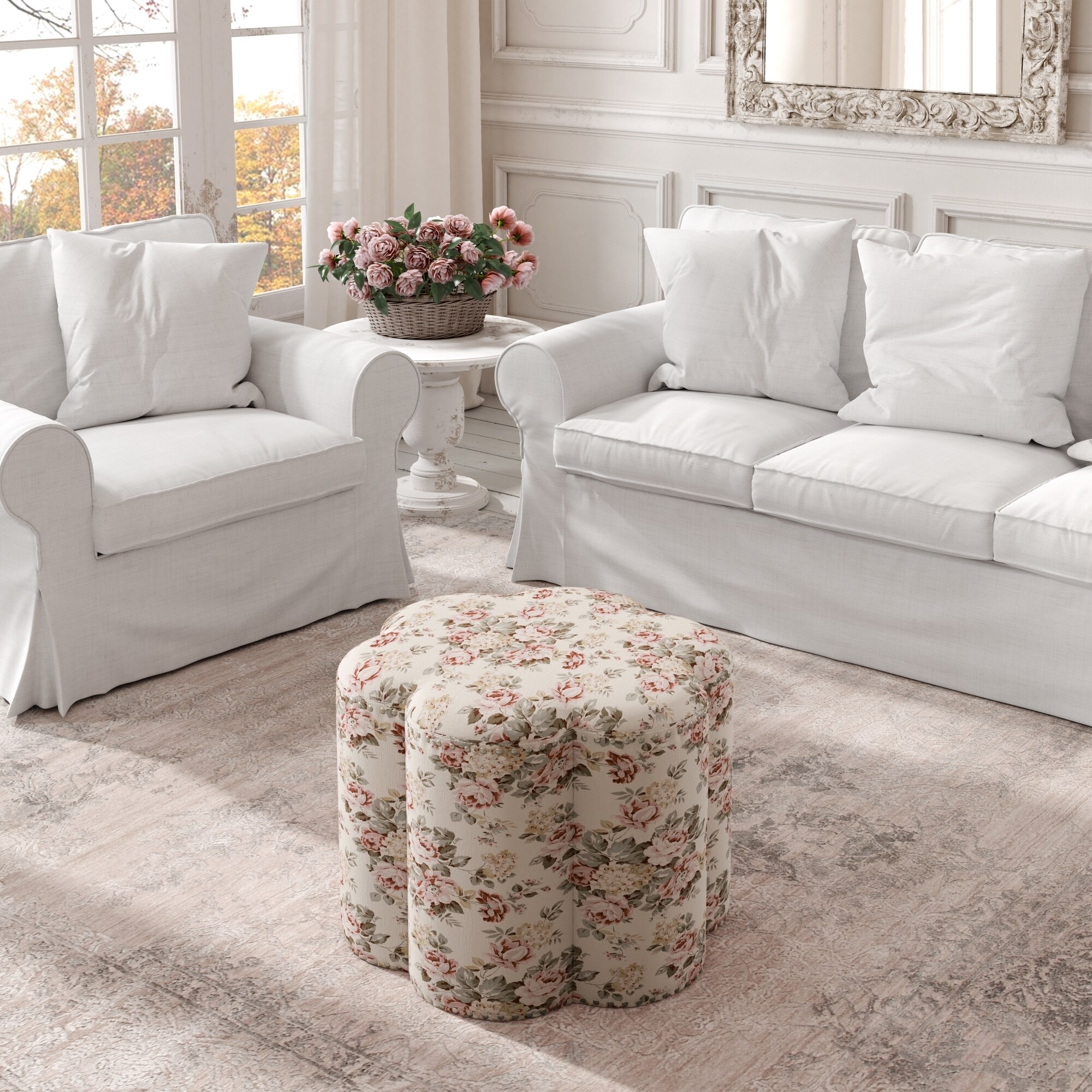 Rustic Manor SON237-03CR-LS Indoor-Ottomans - View #2