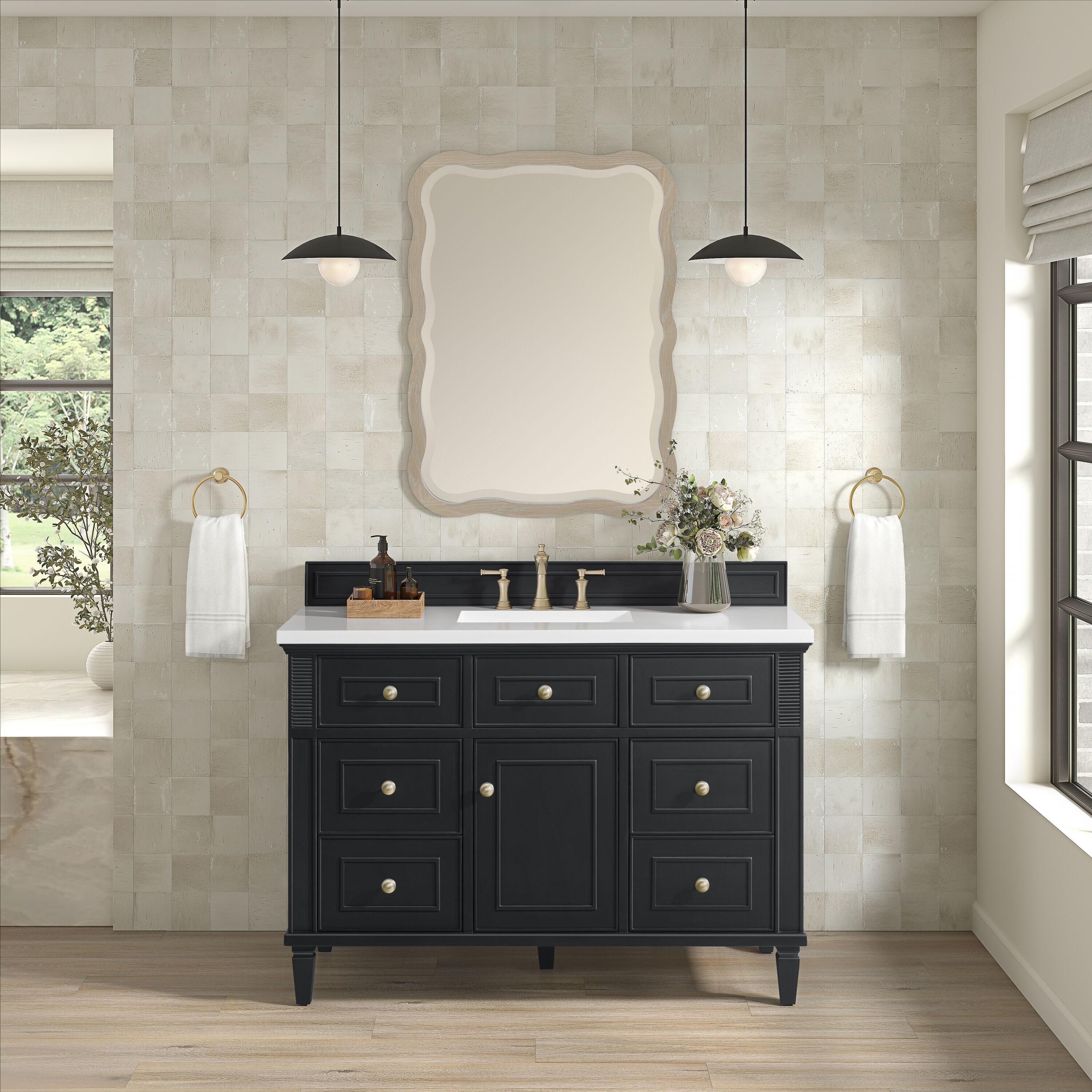 James Martin Vanities 735-M26-WWO Framed-Bath-Mirrors - View #3