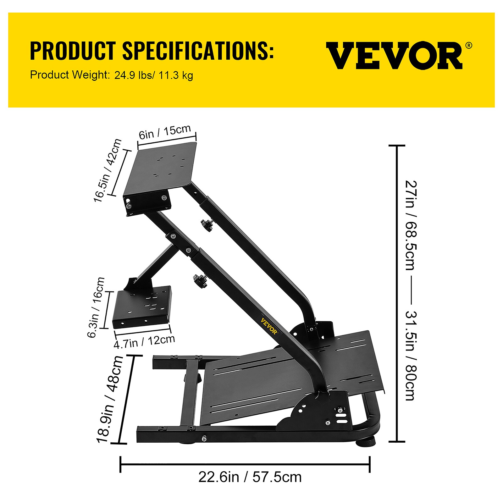 VEVOR Carbon Steel Racing Simulator Stand in the Video Gaming Accessories  department at