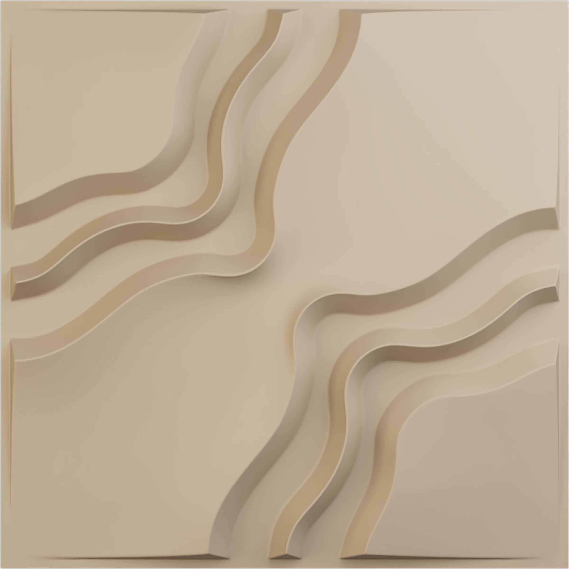 Ekena Millwork WP20X20RGGBE 19-5/8-in x 19-5/8-in Embossed Paintable/Stainable Brown/Tan PVC Wall Panel (
