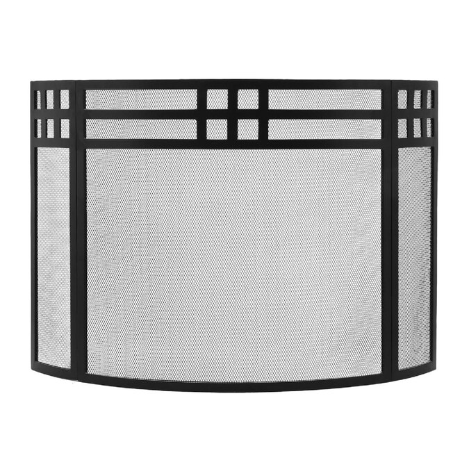 Fireplace Screens Department At, Black Curved Fireplace Screen