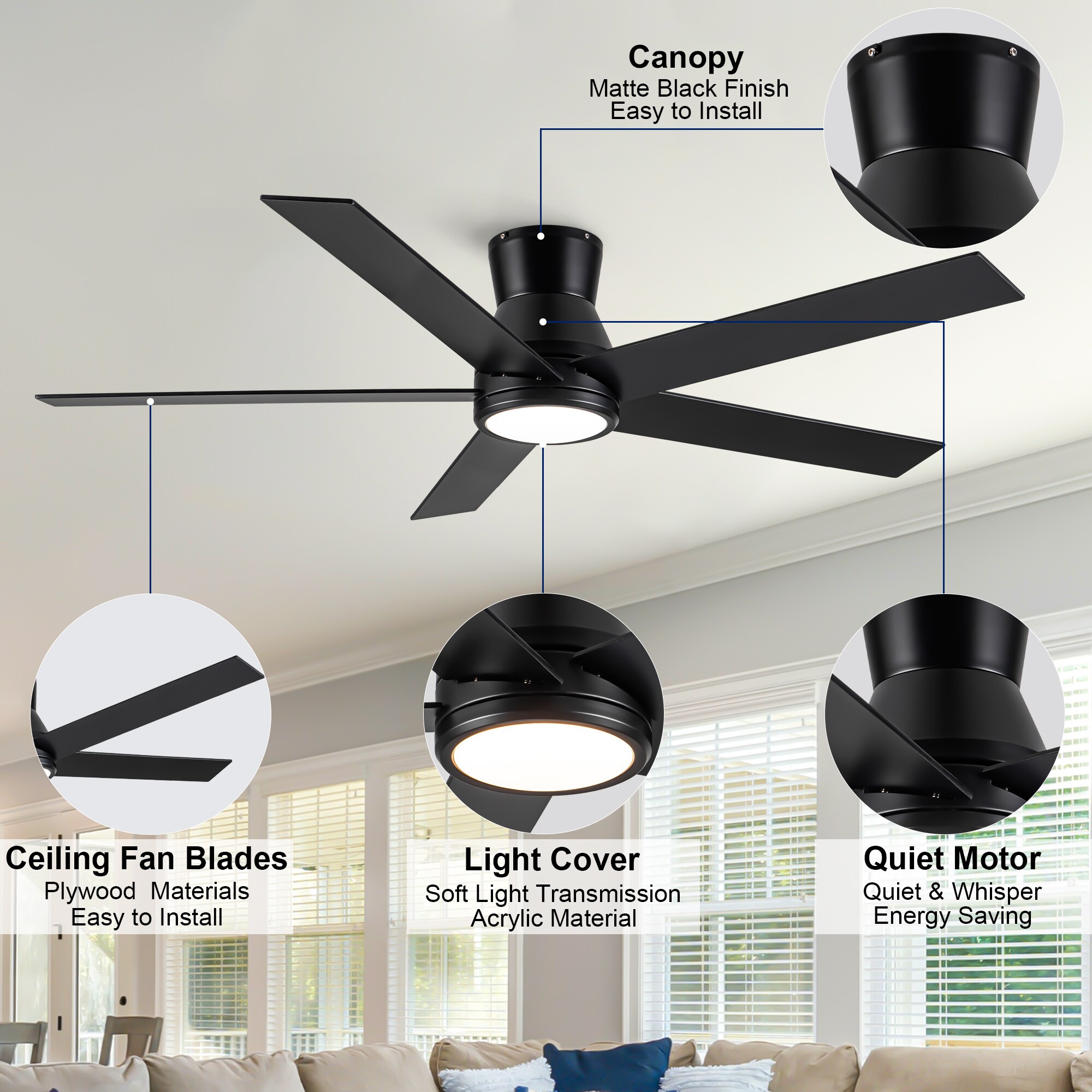 YUHAO LSDY1151BK52 Ceiling-Fans - View #15