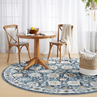 Blue Round Rugs at