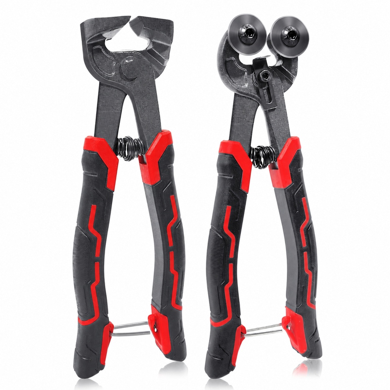 Justincity  Glass Tile Nippers Set Heavy Duty Mosaic Tile Cutter Pliers with Handle Lock for Ceramic Stone and Metal Cutting Tools