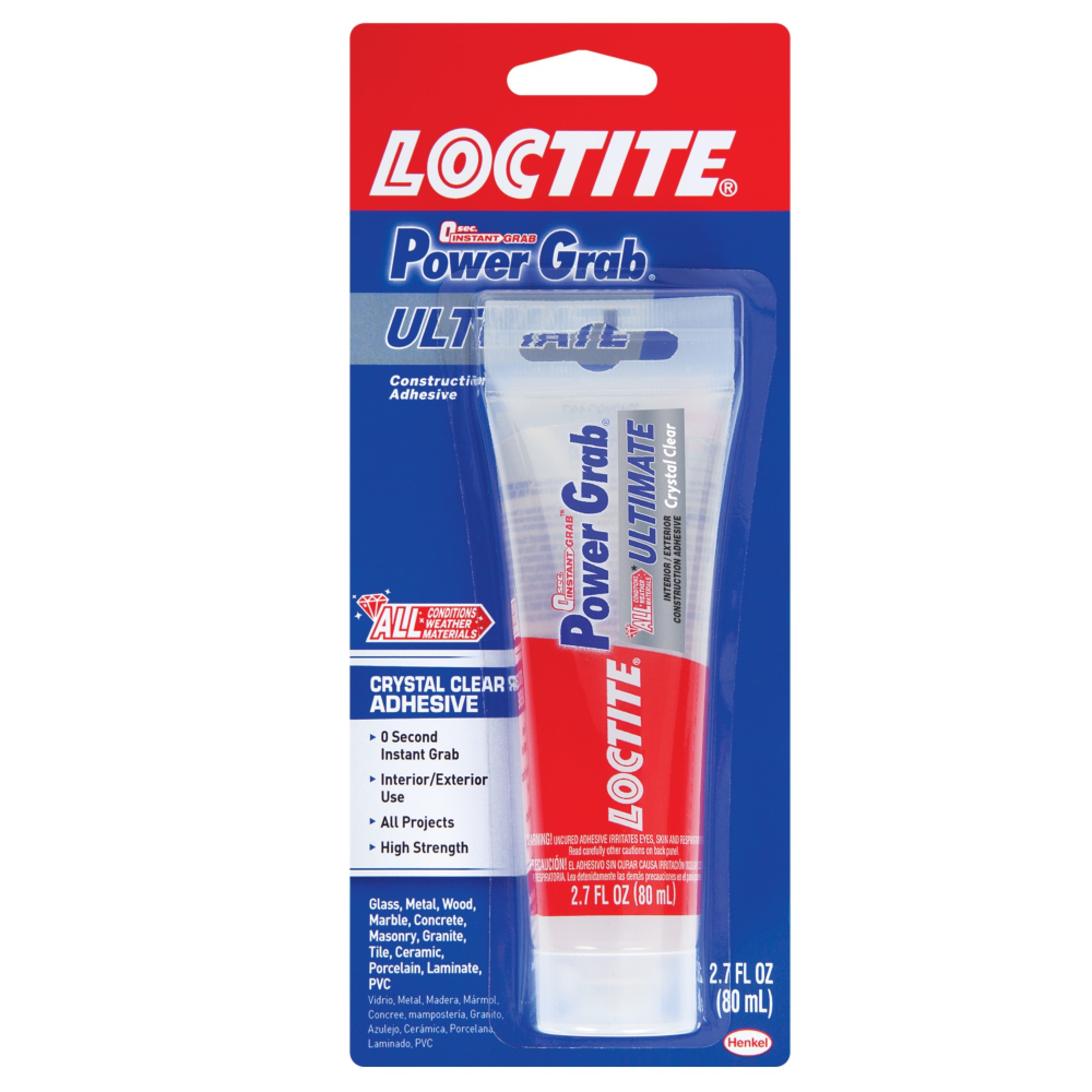 Loctite Power Grab All Purpose Instant Grab 7.5 oz. Latex Construction  Adhesive White Pressure Pack (each) 2029847 - The Home Depot