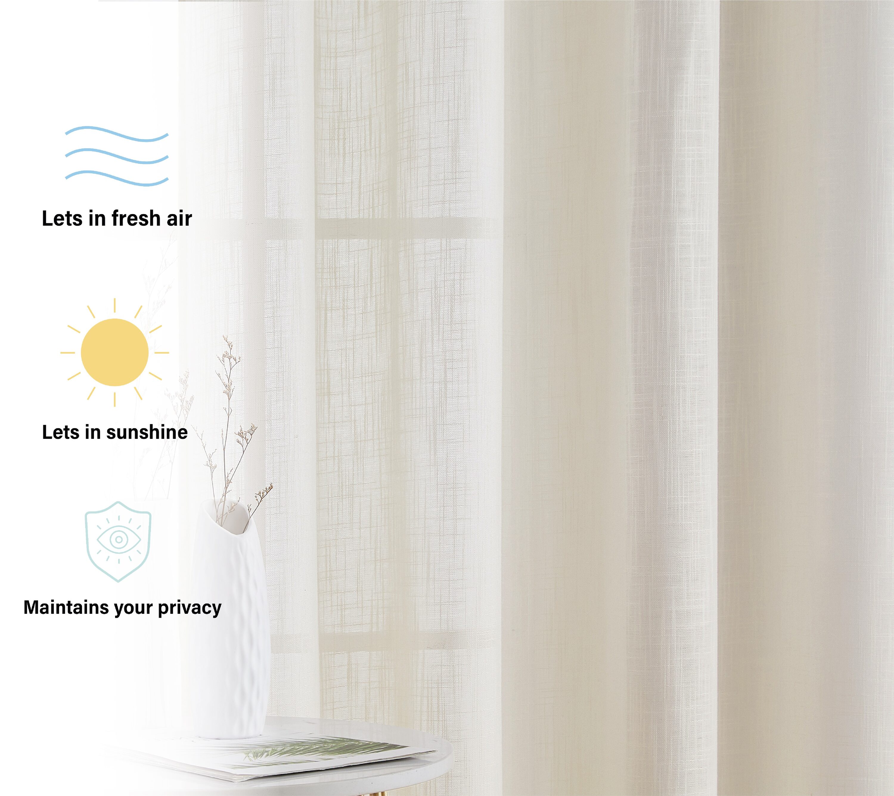 HLC.me ABY-FXLNGR-OATML96 curtains - View #3